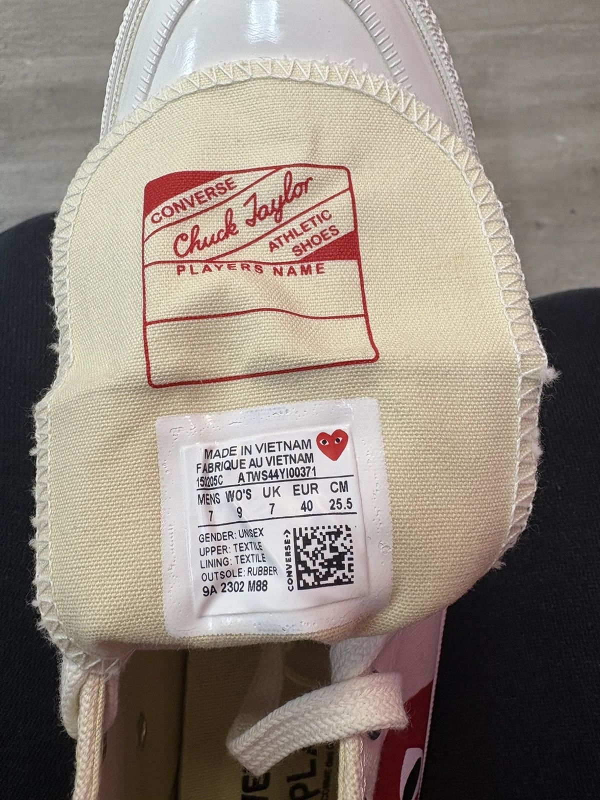 CDG by Comme des Garcons × Converse Play Converse ‘70 High Size US 7 / EU 40 - 6 Thumbnail