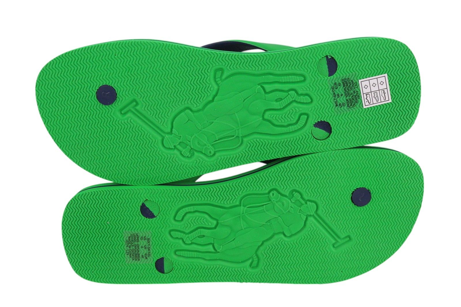 Polo Ralph Lauren BOLT-SN-CSL EU40/41 Green Flip Flops Shoes 84644 Size US 7 / EU 40 - 9 Thumbnail