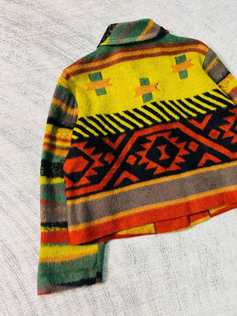 Native × Vintage Vintage Coco De Mer Aztec Button Crop Jacket Size M / US 6-8 / IT 42-44 - 6 Thumbnail