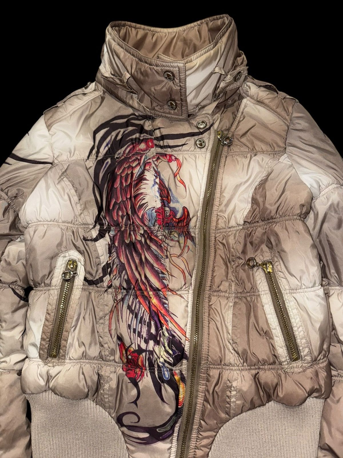 Other Derek Heart puffer jacket like Ed Hardy Y2K Size M / US 6-8 / IT 42-44 - 3 Thumbnail