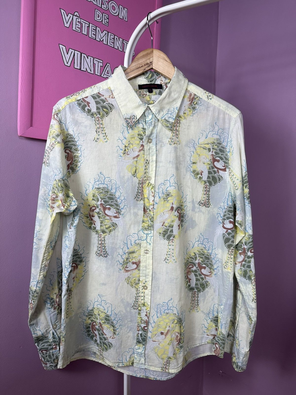 Roberto Cavalli Roberto Cavalli Batik Tree Art Vintage 00S Button Up Size US L / EU 52-54 / 3 - 4 Thumbnail