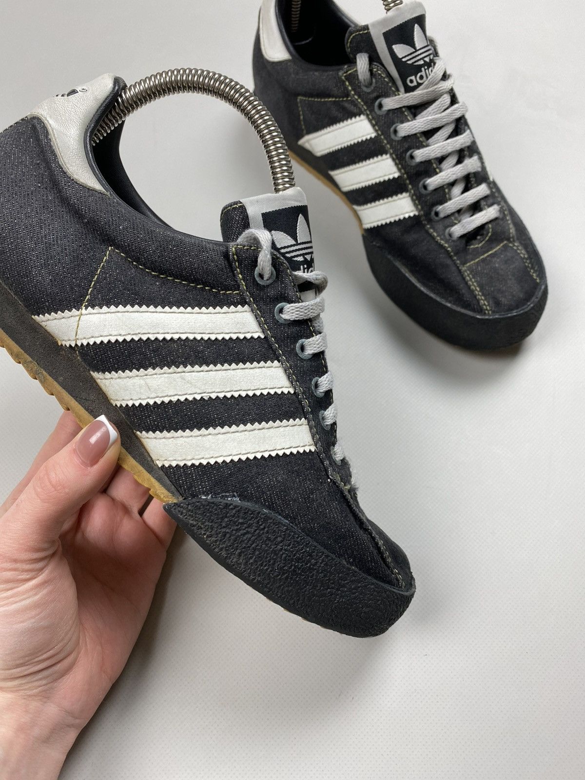 Adidas × Vintage Adidas Vintage Y2K Denim Low Top Sneakers Shoes Size US 5.5 Size US 5.5 / IT 35.5 - 9 Thumbnail