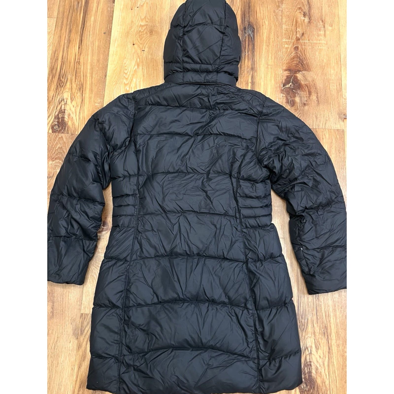 Mountain Hardwear VINTAGE Mountain Hardwear Women's Parka Jacket Hooded Down Puffer Coat Small - Black - Mid-Length - Zip - Nylon - Solid - Down - Regular - Women Size S / US 4 / IT 40 - 5 Thumbnail