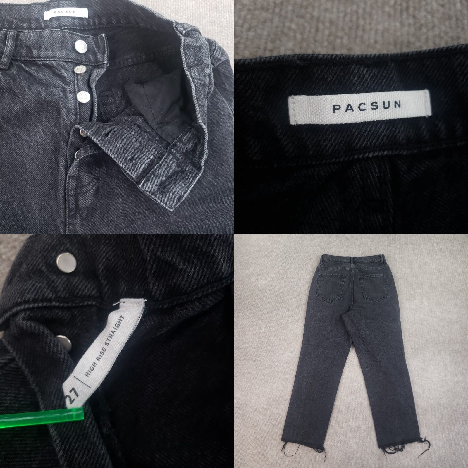 Pacsun PacSun High Rise Straight Leg Jeans Womens Black Size 27 27x26 Size 27" / US 4 / IT 40 - 8 Thumbnail