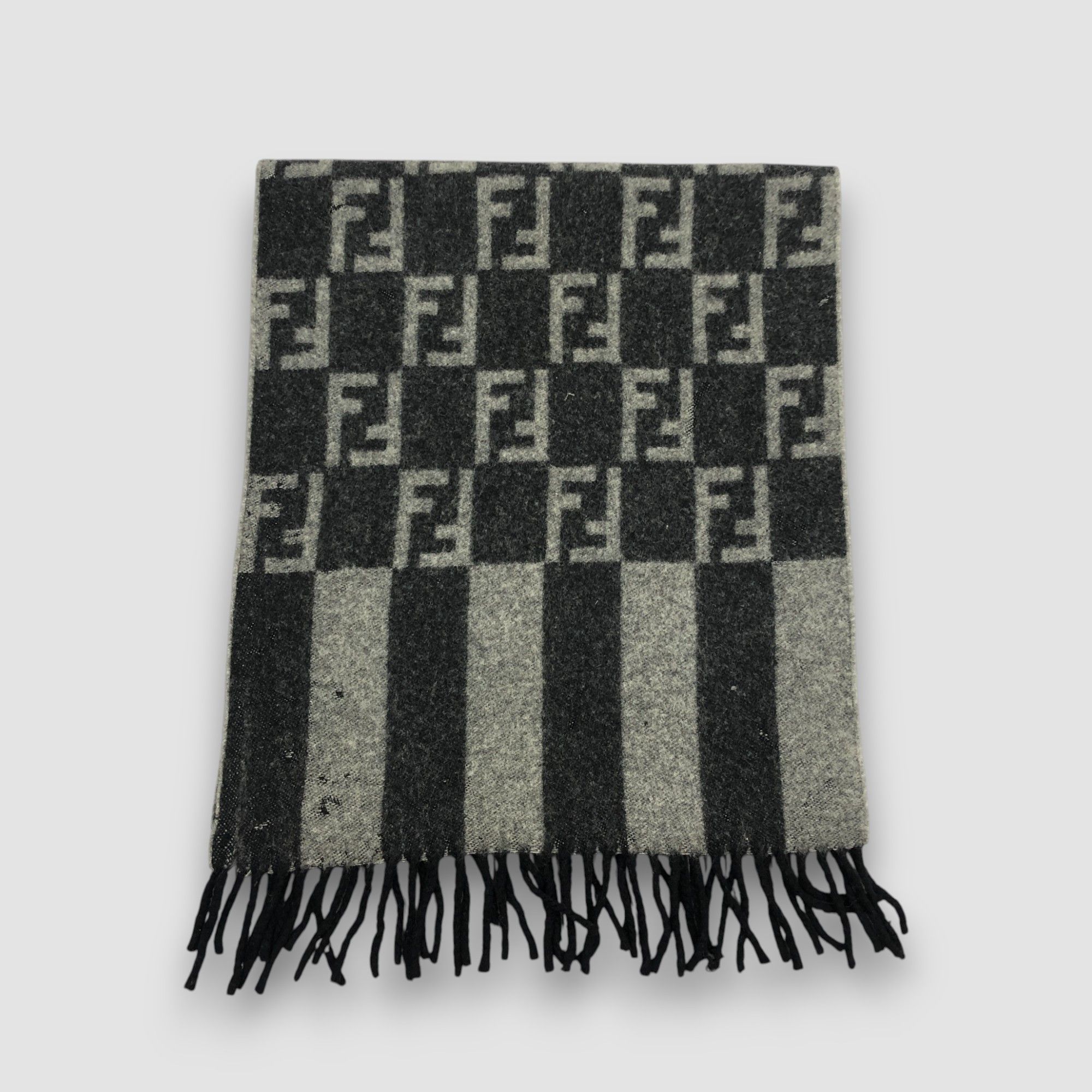 Fendi Vintage Fendi Scarf Muffler FF Monogram Roma Wool Scarves Size ONE SIZE - 2 Thumbnail