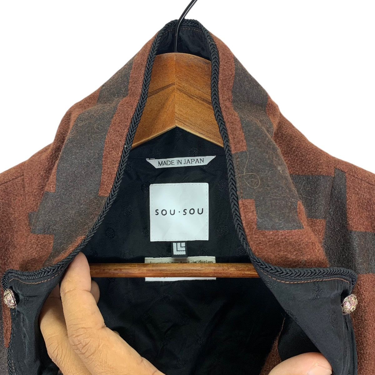 Handmade × SOU SOU VINTAGE SOU SOU JAPANESE POP TEXTILE DESIGN VEST JACKET Size US L / EU 52-54 / 3 - 5 Thumbnail