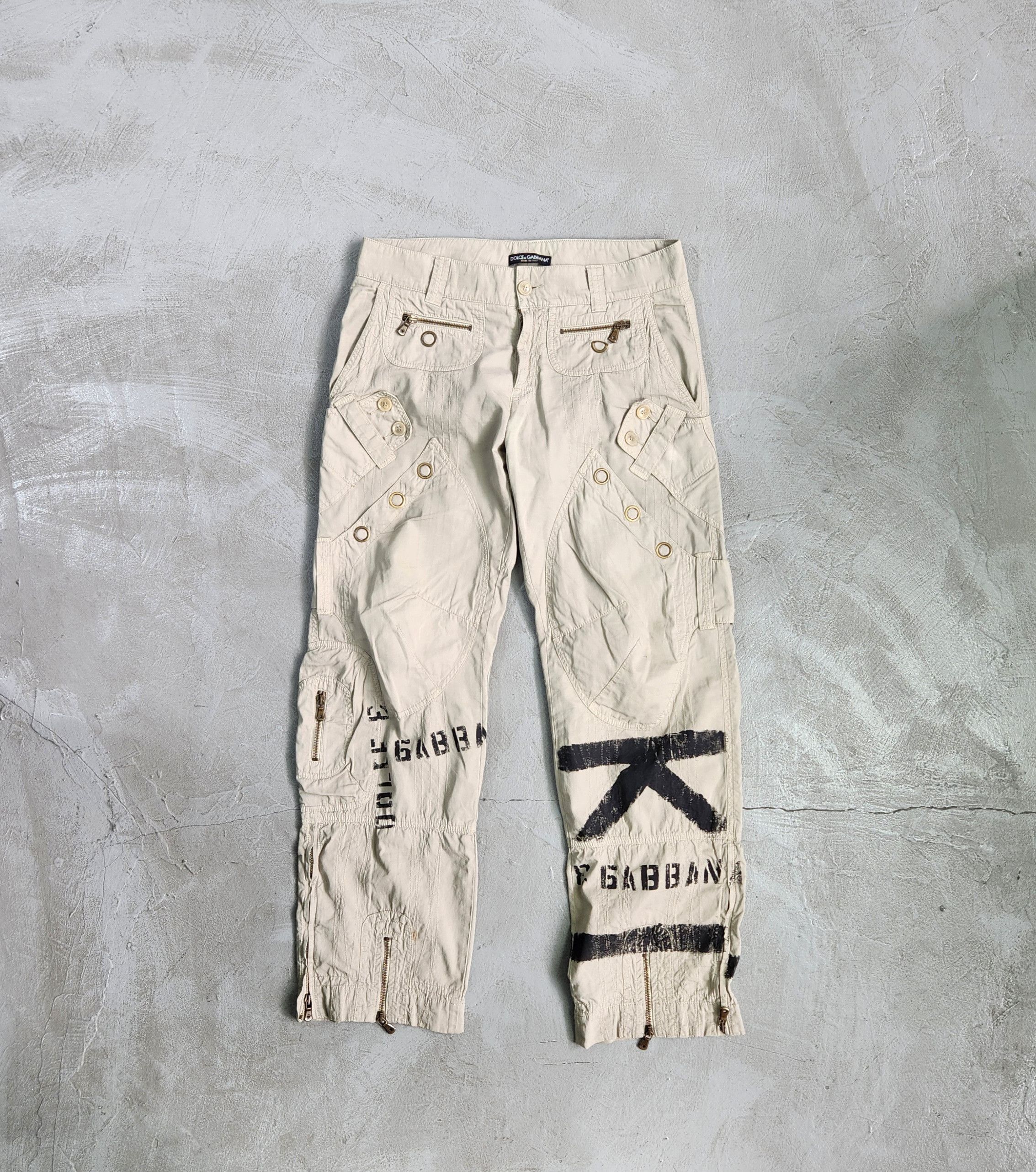 Dolce & Gabbana Dolce & Gabbana SS2004 Flight Reinforced runway cargo pant Size US 32 / EU 48 - 2 Thumbnail