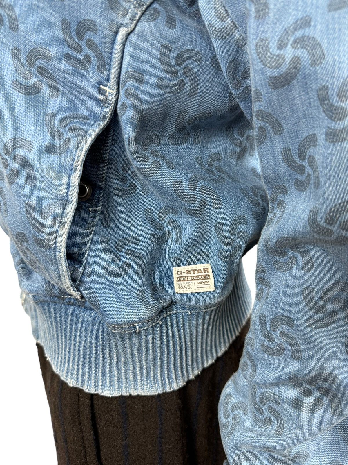 G-Star × Pharrell Gstar Pharell Williams Denim Bomber Jacket Printed size M Size M / US 6-8 / IT 42-44 - 9 Thumbnail
