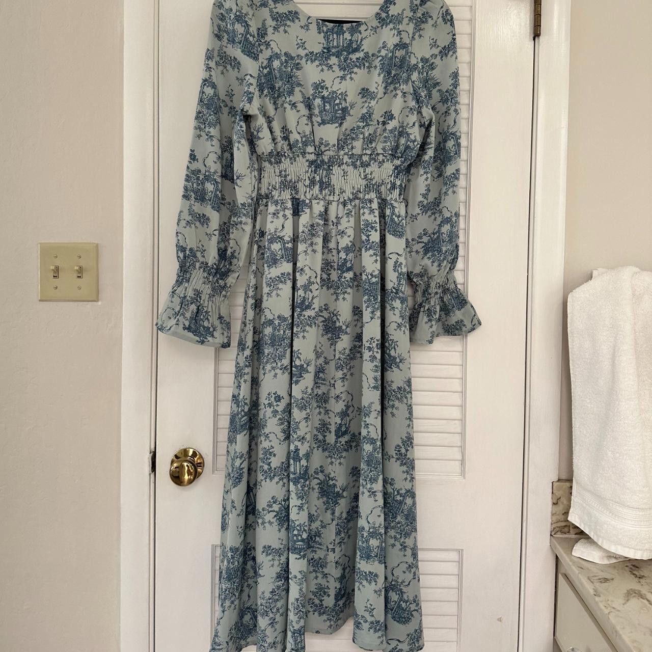 Designer Abc Une Face Light Blue Midi Dress Size ONE SIZE - 2 Thumbnail