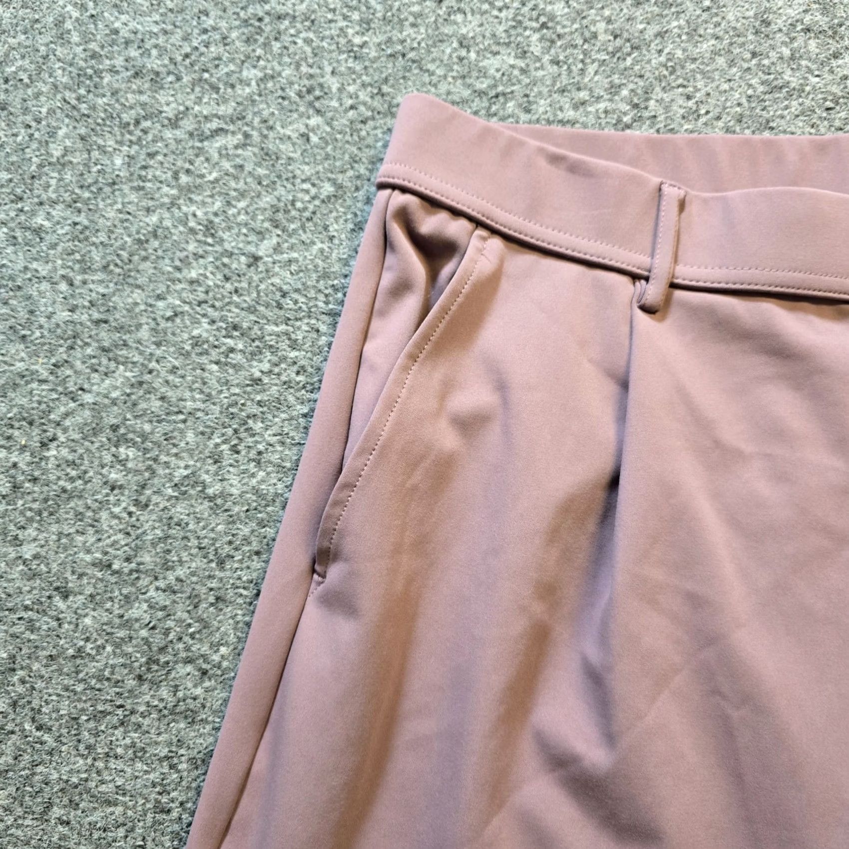 Vintage Halara Pants Womens Large Purple Pleated Plicated Wide-Leg Stretch Casual Career Dress Pants Size 36" / US 14 / IT 50 - 3 Thumbnail