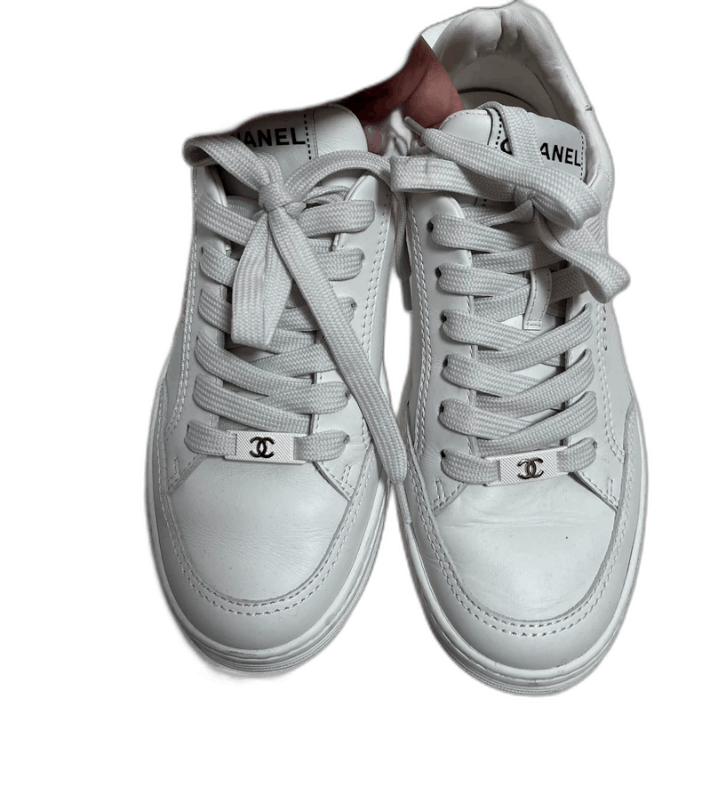 Chanel Chanel White Sneakers Size 37 -2505 Size US 6.5 / EU 39-40 - 1 Thumbnail