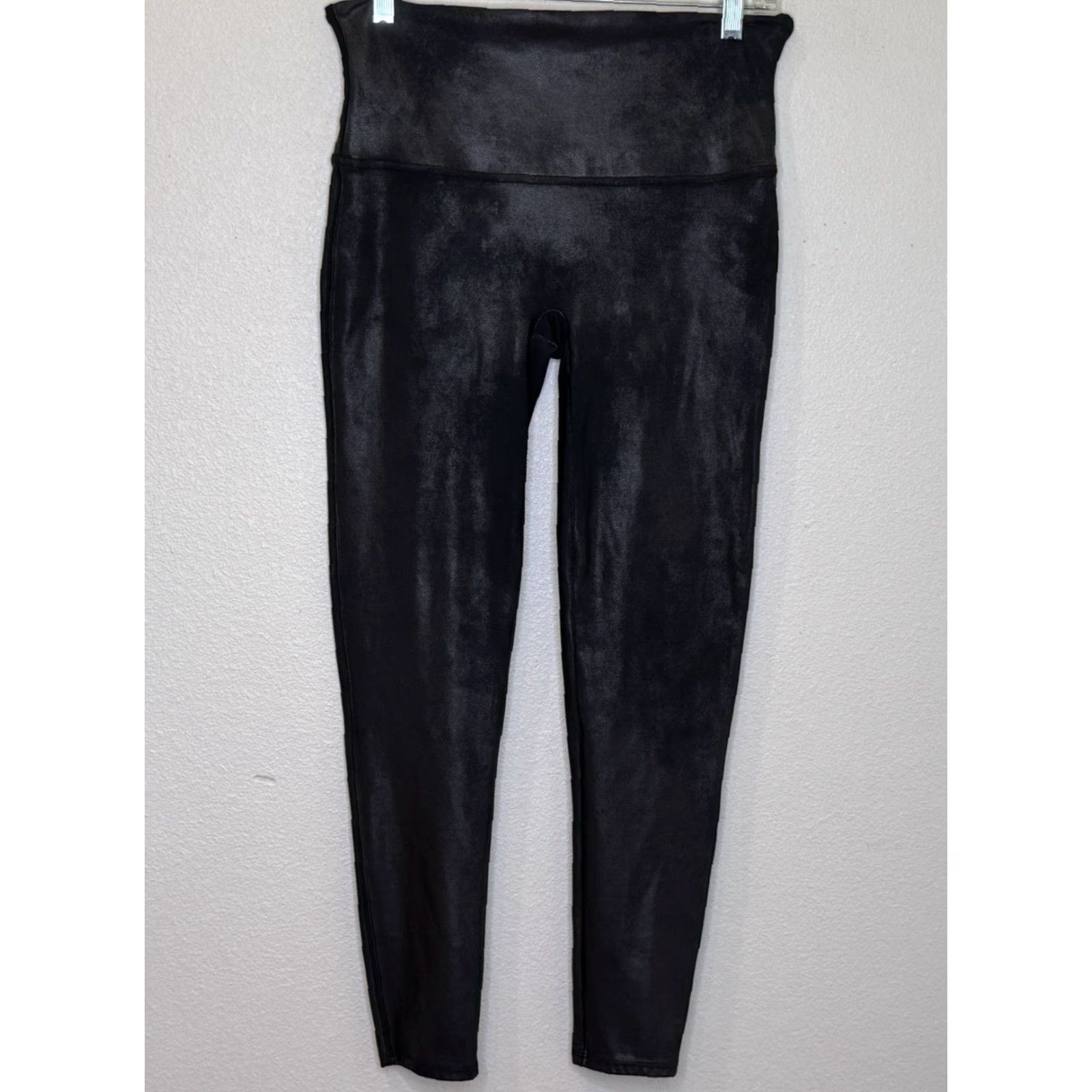 Spanx Spanx Faux Leather Leggings Womens XL Petite Black High Rise Waist Stretch Inseam 26 Size 40" / US 18 - 2 Thumbnail