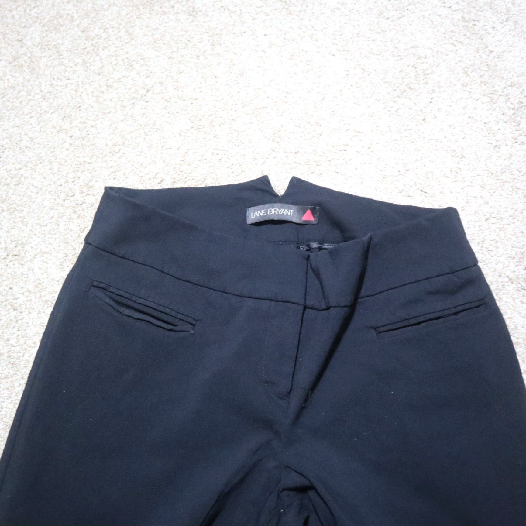 Vintage Lane Bryant Dress Pants Wide-Leg Pants Black Rayon Spandex Women's Size 2 Size 26" / US 2 / IT 38 - 2 Thumbnail