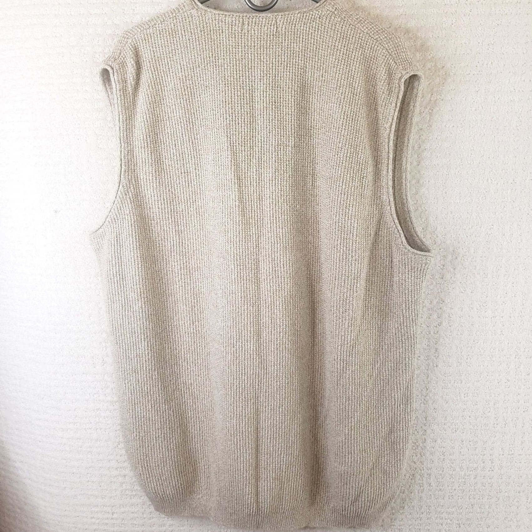 Eddie Bauer VINTAGE Eddie Bauer Sweater Vest Mens 2XLT Beige Button Front Cotton Knit Vest Sweatshirt Size US XXL / EU 58 / 5 - 7 Thumbnail