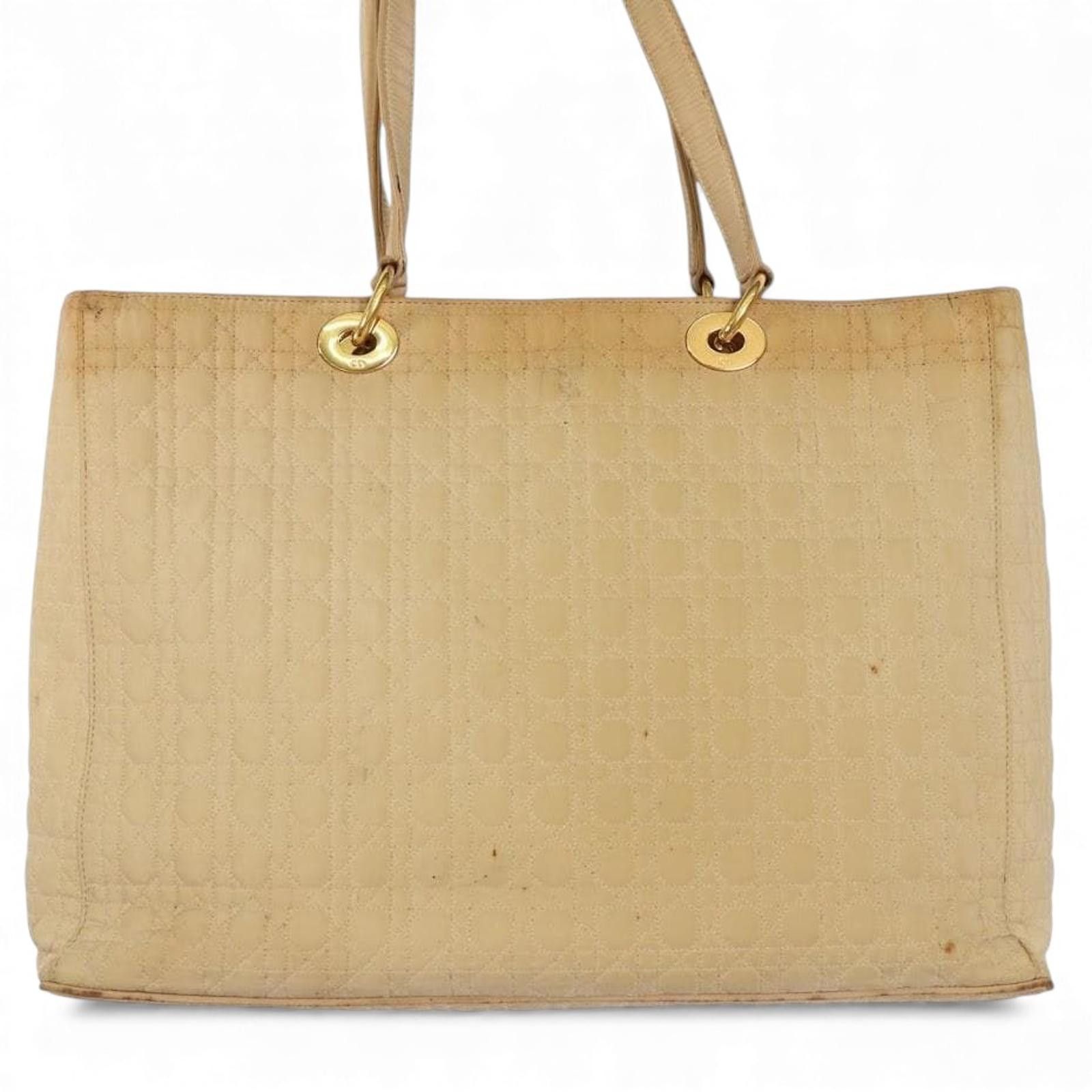 Dior Dior - Beige Quilted Leather Tote Handbag Size ONE SIZE - 4 Thumbnail