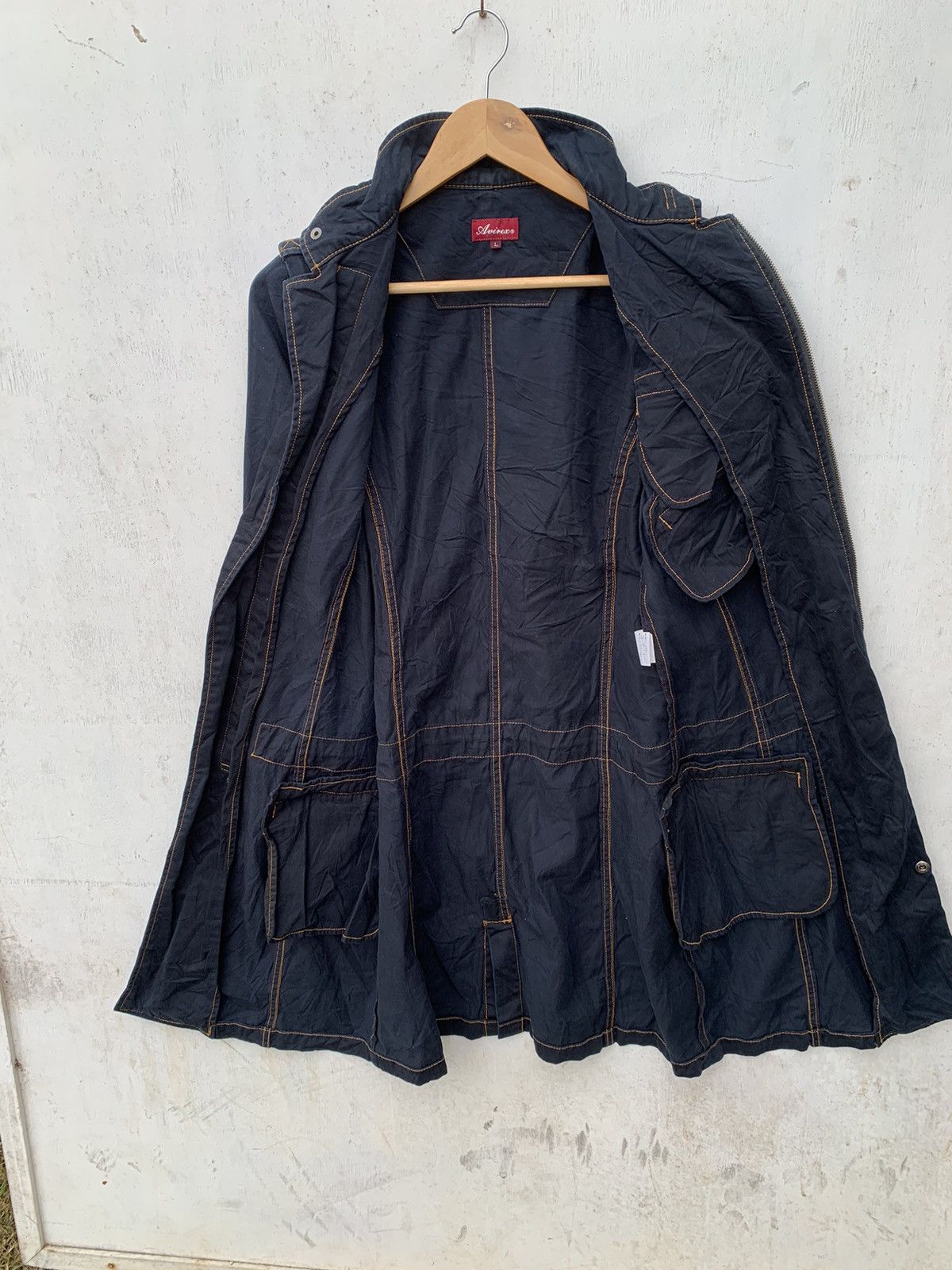 Avirex 🔥Steals 🔥 Avirex Zipper Long Jacket Rare Size L / US 10 / IT 46 - 13 Thumbnail