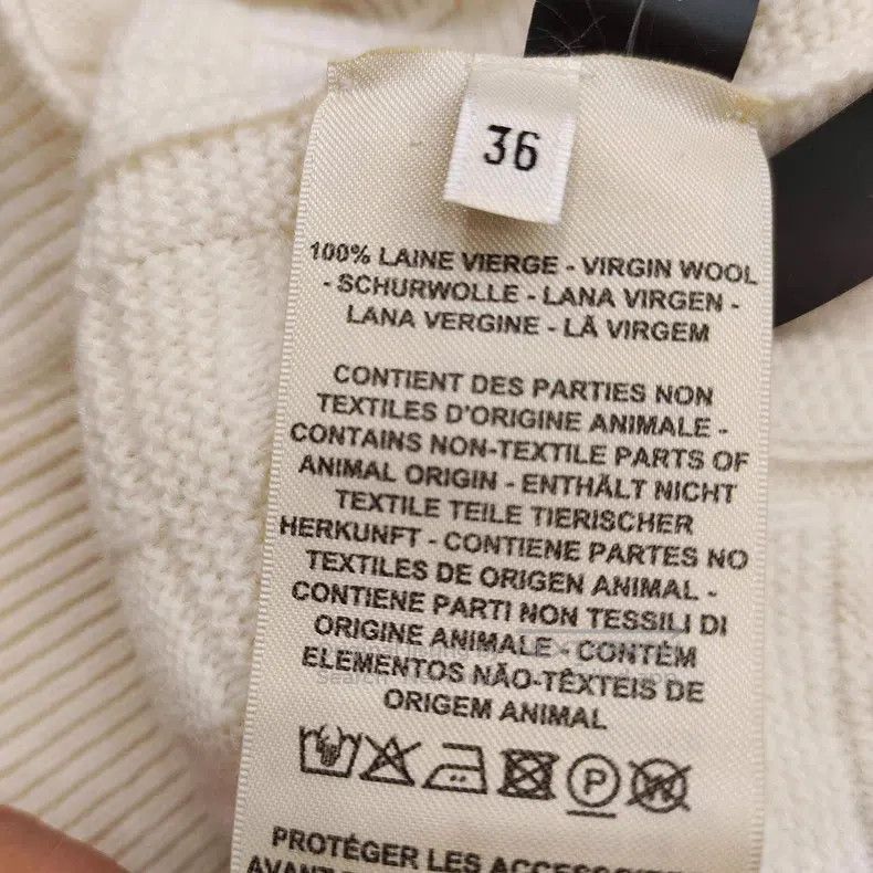 Hermes Hermes Ivory Three-Button Wool Open Cardigan Jacket with F Size XS / US 0-2 / IT 36-38 - 5 Thumbnail