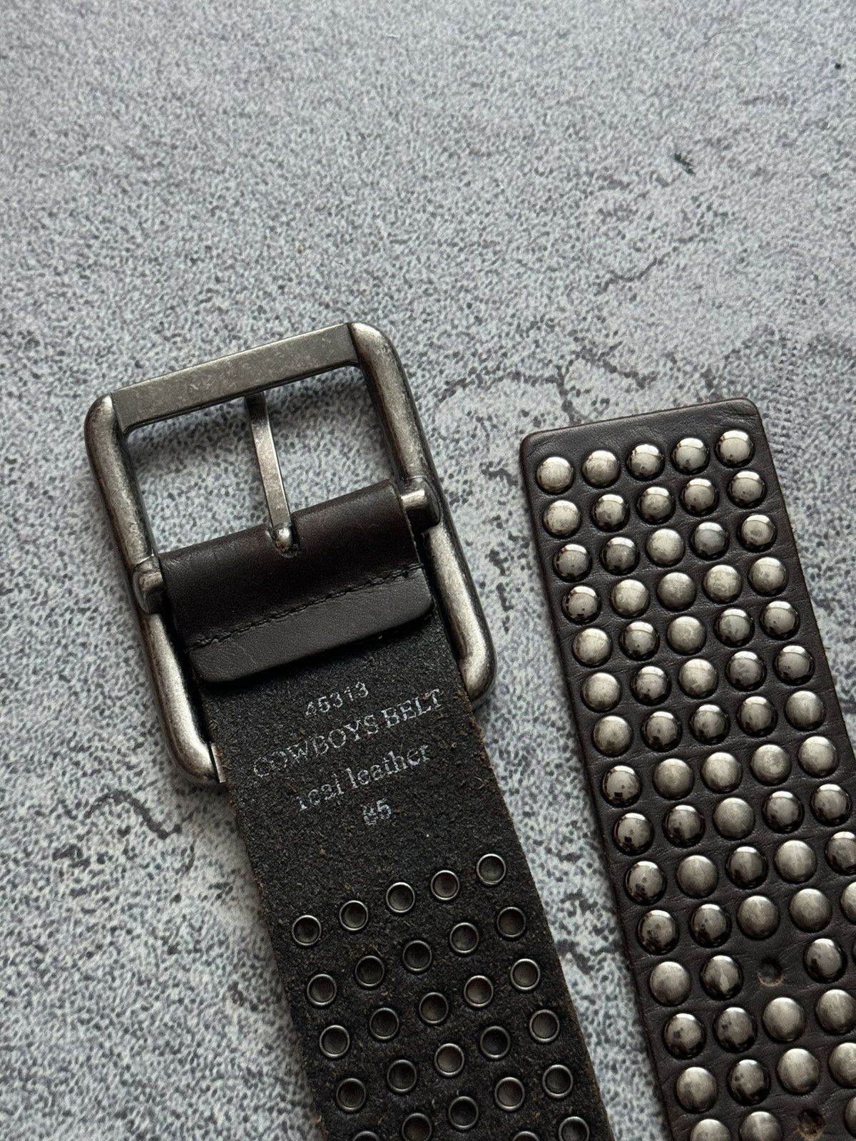 Japanese Brand × Vintage Cowboys Belt 98cm real leather belt rhinestones vintage 90s Size ONE SIZE - 8 Thumbnail