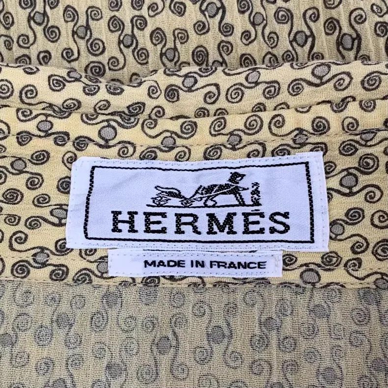 Other Hermes size 41 Yellow Pattern Printed Full Print Cotton Col Size US XS / EU 42 / 0 - 5 Thumbnail