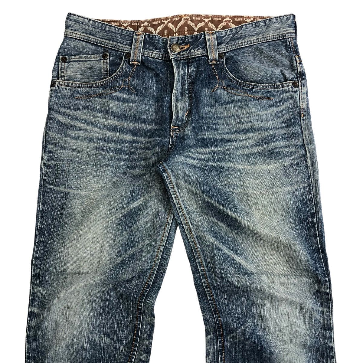 If Six Was Nine × Japanese Brand × Le Grande Bleu (L.G.B.) Vintage Edwin XV Distressed Faded Bootcut Flared Jeans Lgb Size US 37 - 15 Thumbnail