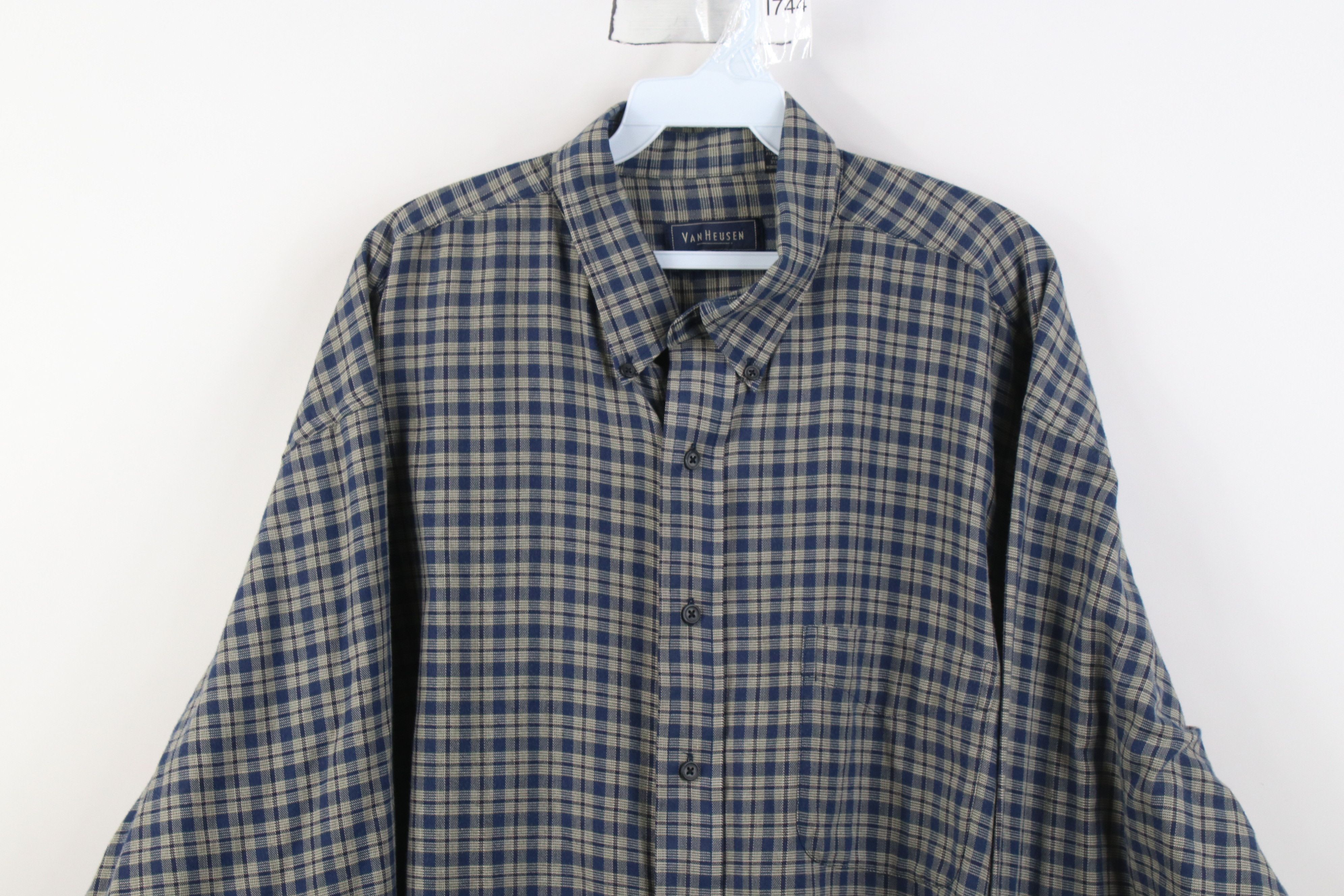 Vintage Vintage 90s Streetwear Collared Button Down Shirt Plaid Size US XL / EU 56 / 4 - 2 Thumbnail