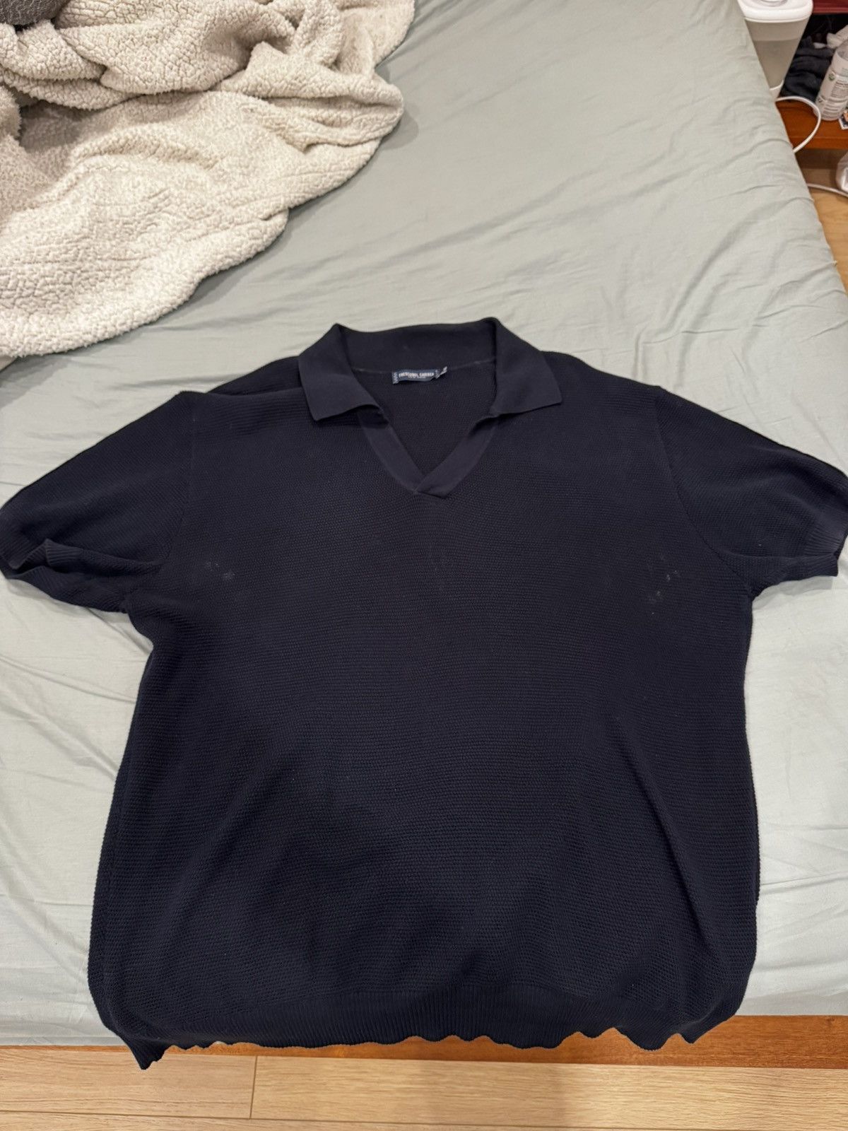 Frescobol Carioca Frescobol Carioca Textured Knit Open Collar Polo Size US XXL / EU 58 / 5 - 1 Thumbnail