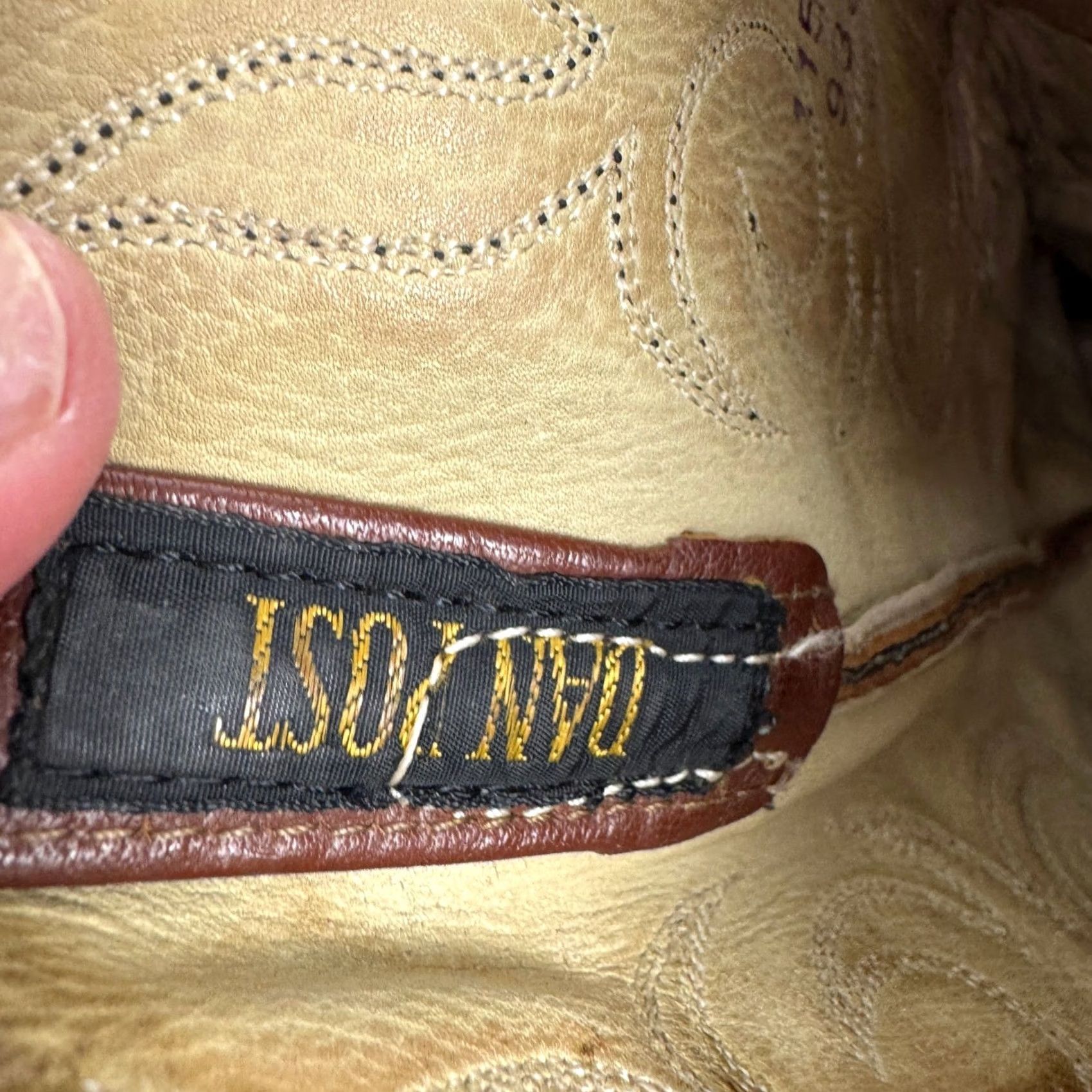 Dan Post VINTAGE Dan Post Brown Leather Western Cowboy Boots Pointed Toe 7.5 A Size US 8 / IT 38 - 3 Thumbnail
