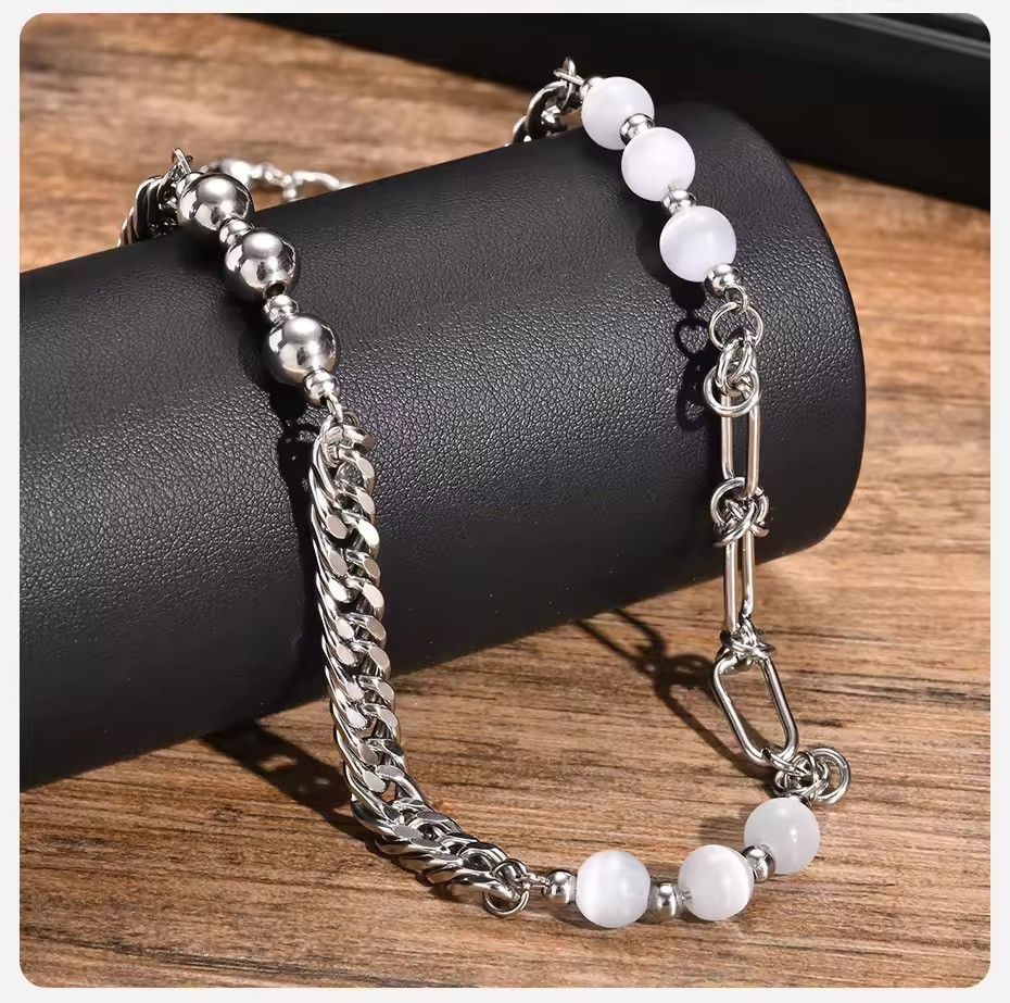 Jewelry Creative Unisex Splicing Necklaces in Silver, Men's