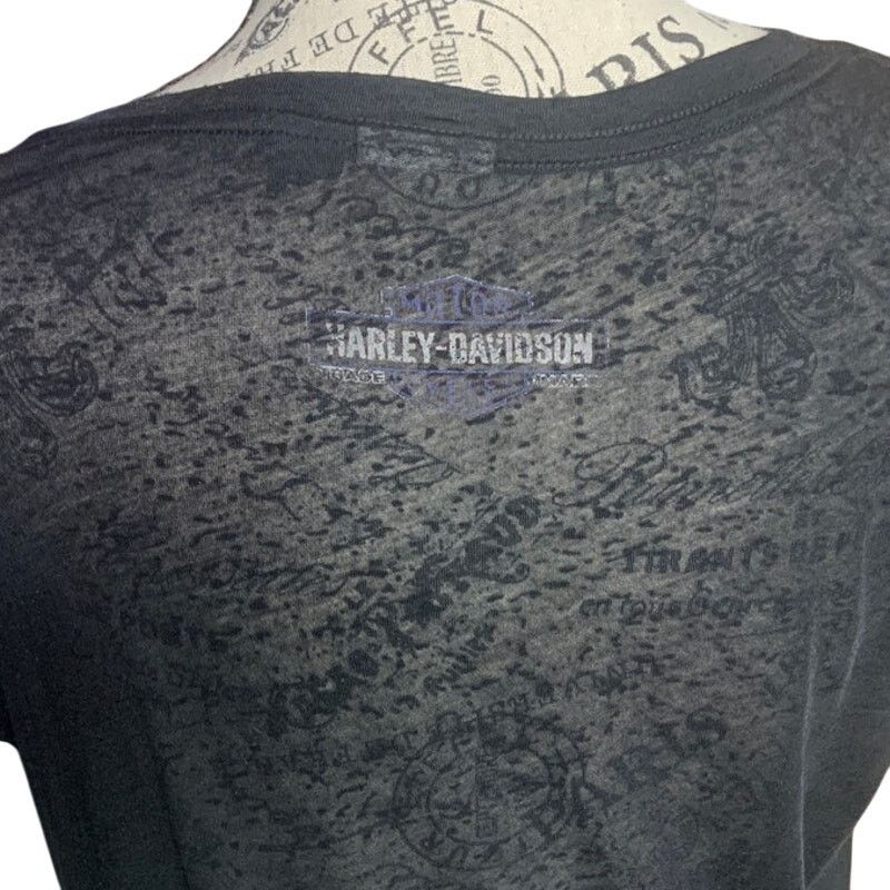 Harley Davidson Harley Davidson Women's Size Small Top Black Sheer Stretch Size S / US 4 / IT 40 - 4 Thumbnail