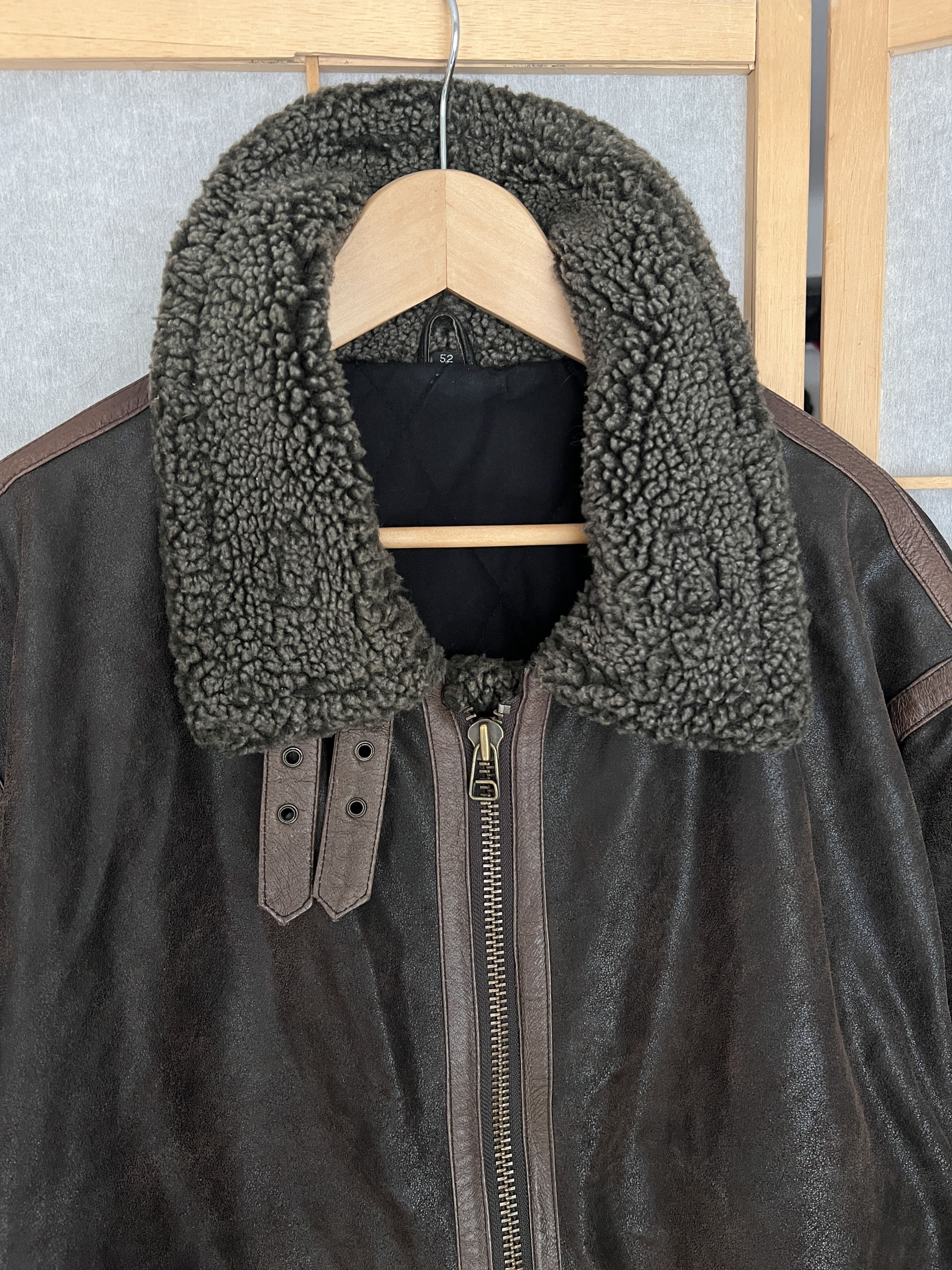 Genuine Leather 14th Addiction Yohji Yamamoto style leather aviator jacket Size US XL / EU 56 / 4 - 14 Thumbnail