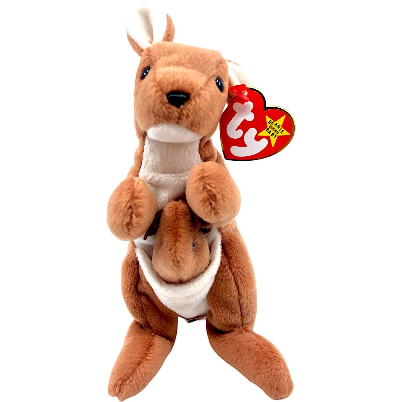 Vintage Ty Beanie Baby 1996 - Pouch the Kangaroo 4161 Size ONE SIZE - 1 Thumbnail