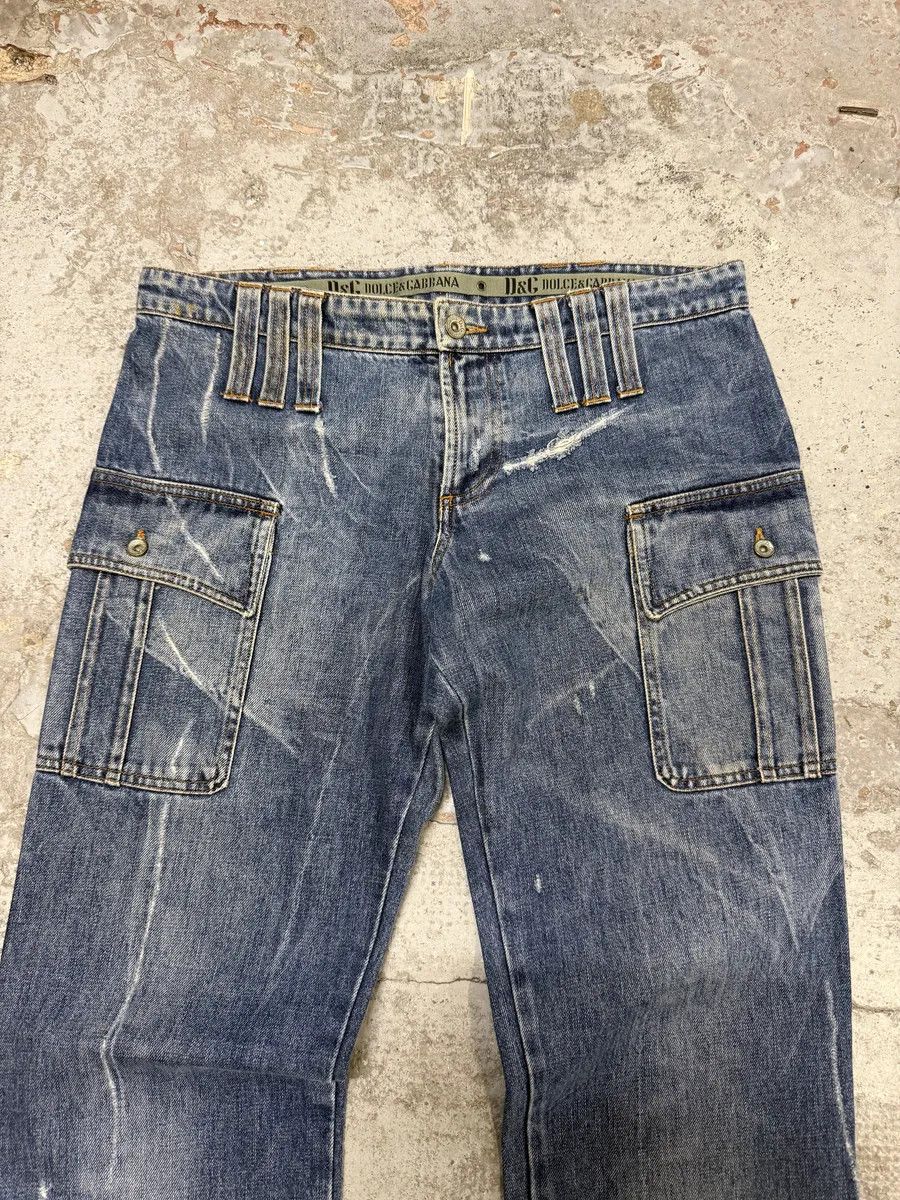 Dolce & Gabbana SS2004 Dolce & Gabbana Faded Cargo Denim Jeans Size US 32 / EU 48 - 12 Thumbnail