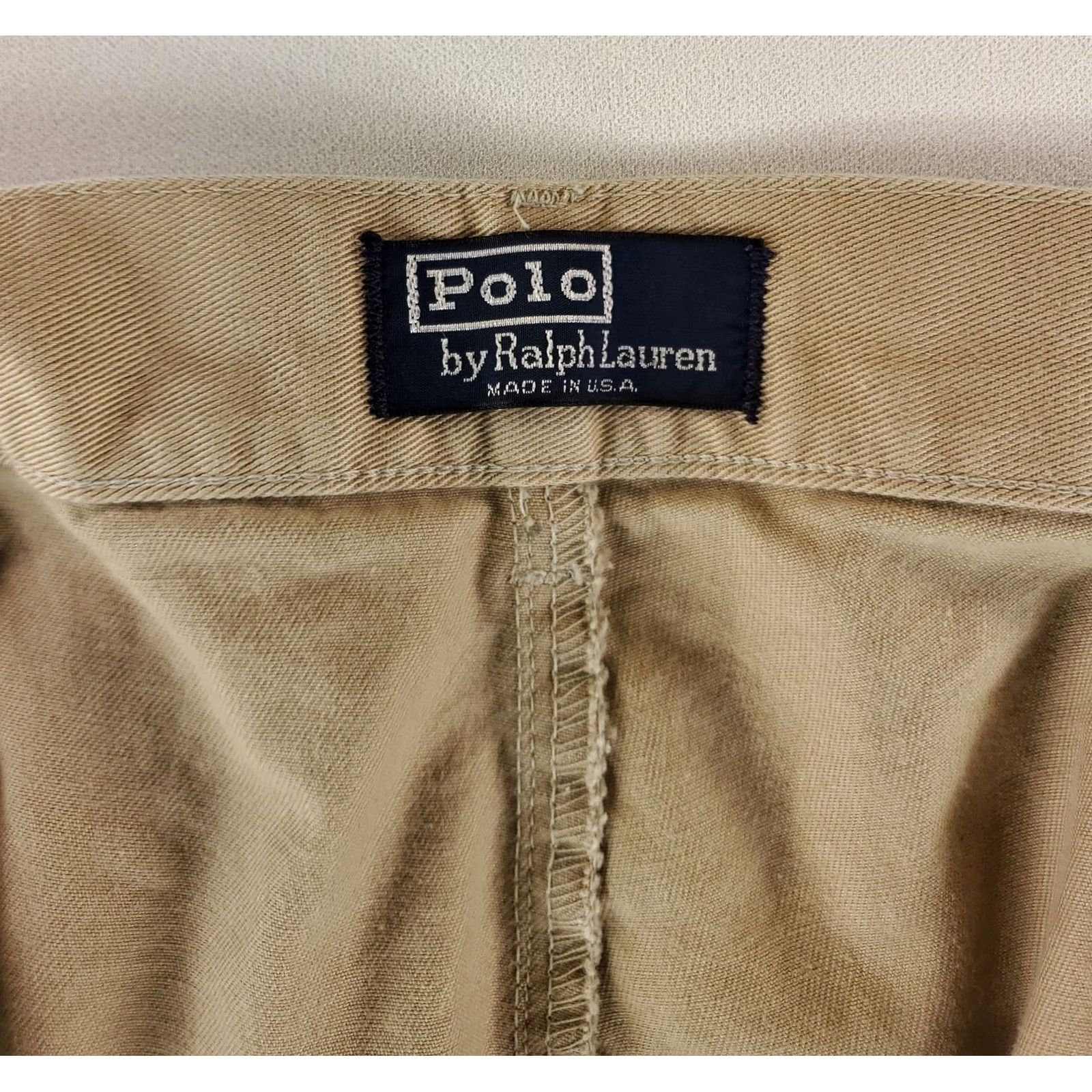 Polo Ralph Lauren VINTAGE Polo Ralph Lauren Pants Khaki VTG 90s Tan Brown Pleated Mens 42x30 Beige 30 Inseam Mens Size US XL / EU 56 / 4 - 5 Thumbnail