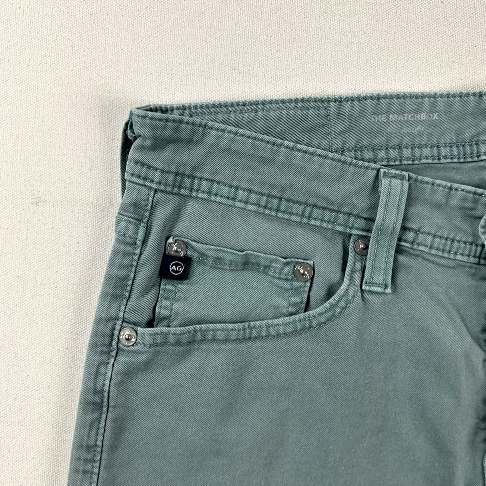 Vintage AG Adriano Goldschmied MatchBox Slim Straight Blue Jeans Mens 29x28 - Pants Size US 29 - 5 Thumbnail