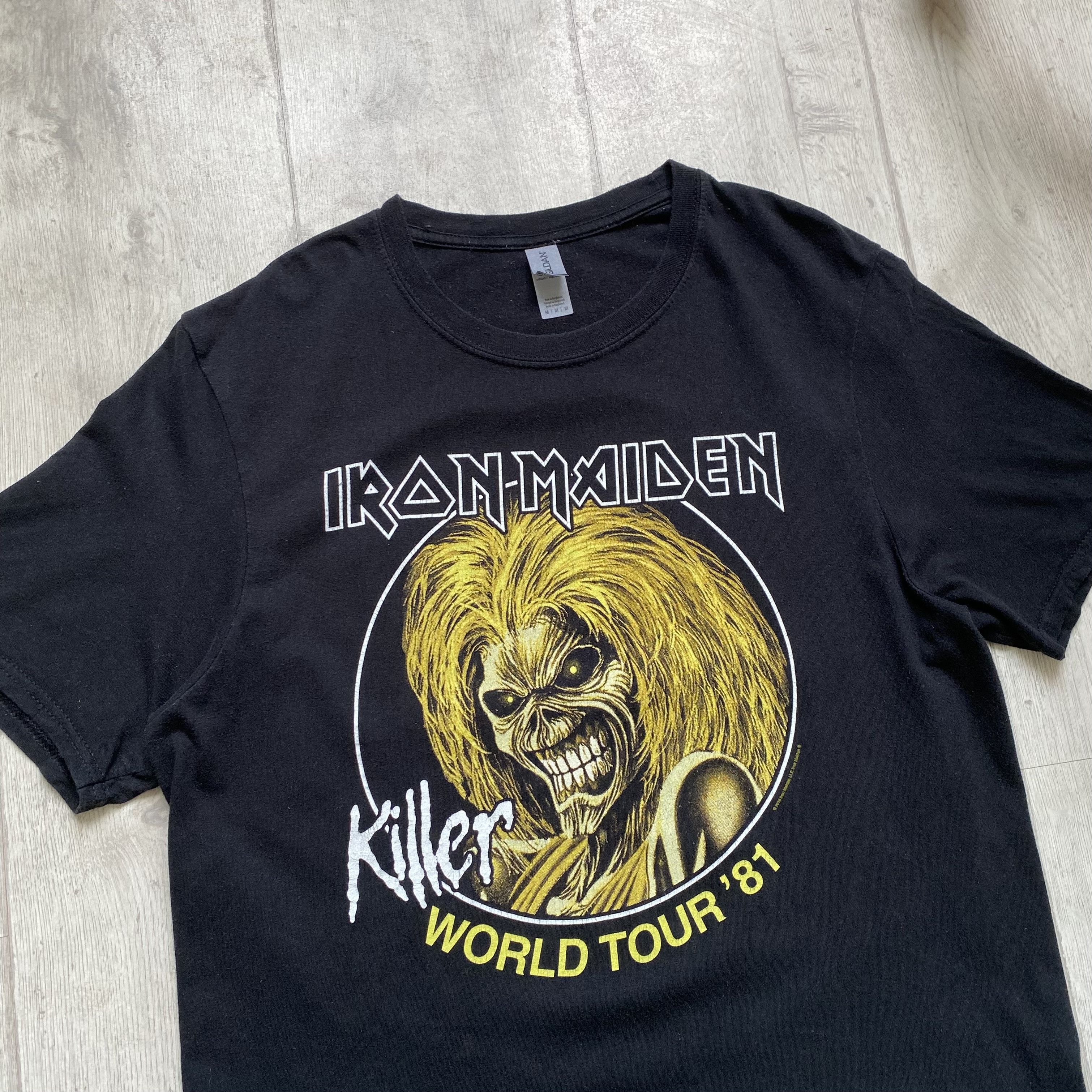 Band Tees 🎸 Iron Maiden Tour 81 Killer tee Big logo reprint Rock Band Size US M / EU 48-50 / 2 - 6 Thumbnail