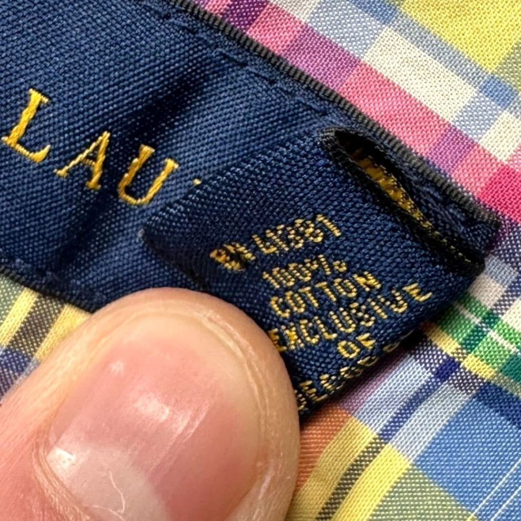 Ralph Lauren Ralph Lauren Button-Up Shirt Mens Large Multi Plaid Long Sleeve Pony Tartan Plaid Cotton Casual Winter Accessories: Breathable, 44 inch Chest Size US L / EU 52-54 / 3 - 6 Thumbnail