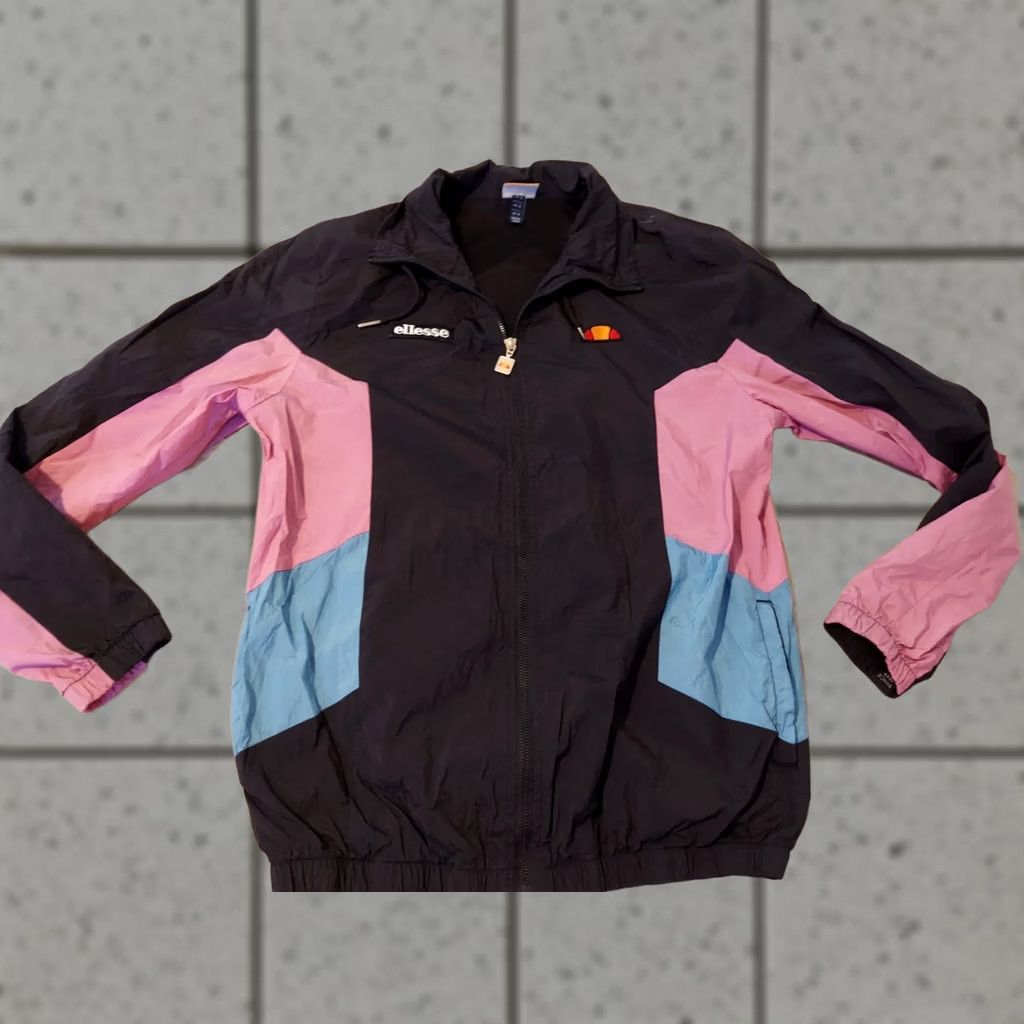 Ellesse VINTAGE ellesse Jacket Mens S Black Windbreaker Regular Jacket with Logo Size US S / EU 44-46 / 1 - 1 Thumbnail