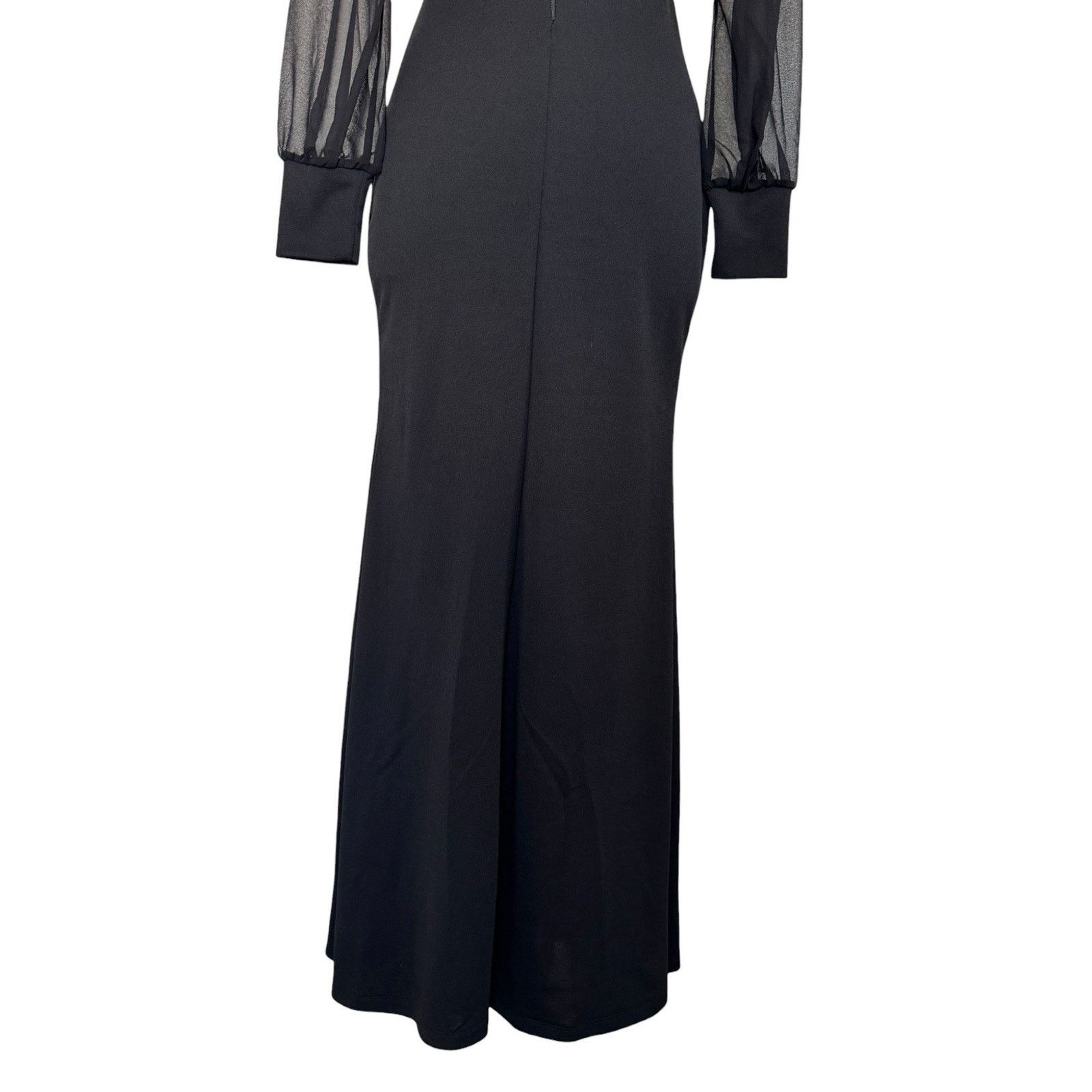 Other WINDSOR Veronica Front Slit Crepe Formal Dress Elegant Black Size XS / US 0-2 / IT 36-38 - 9 Thumbnail