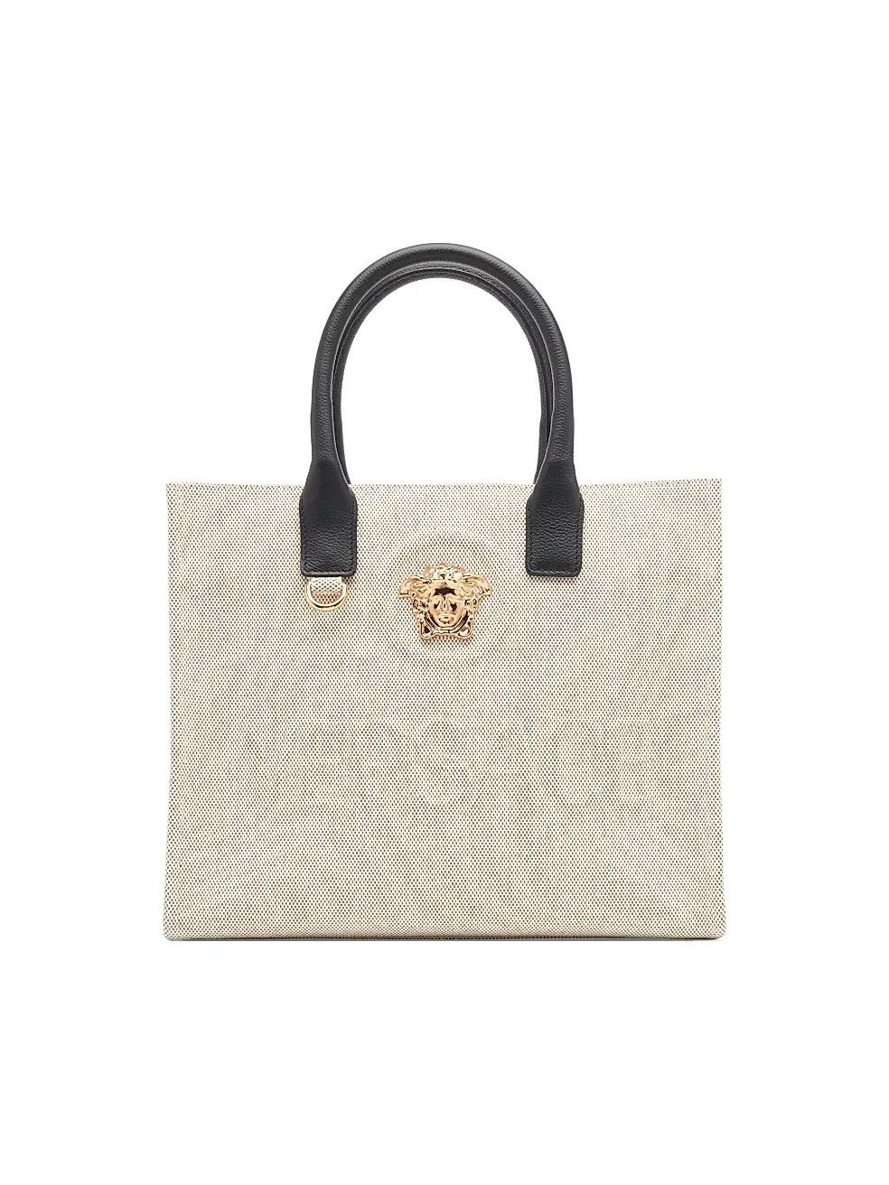 Versace os11x0326 Size: OS / Small Canvas & Leather Tote Bag Bianco Size ONE SIZE - 1 Thumbnail