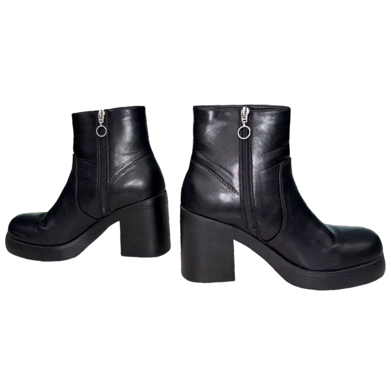 Vintage DIRTY LAUNDRY Groovy Bootie Women Zip Black 9 Size US 9 / IT 39 - 6 Thumbnail