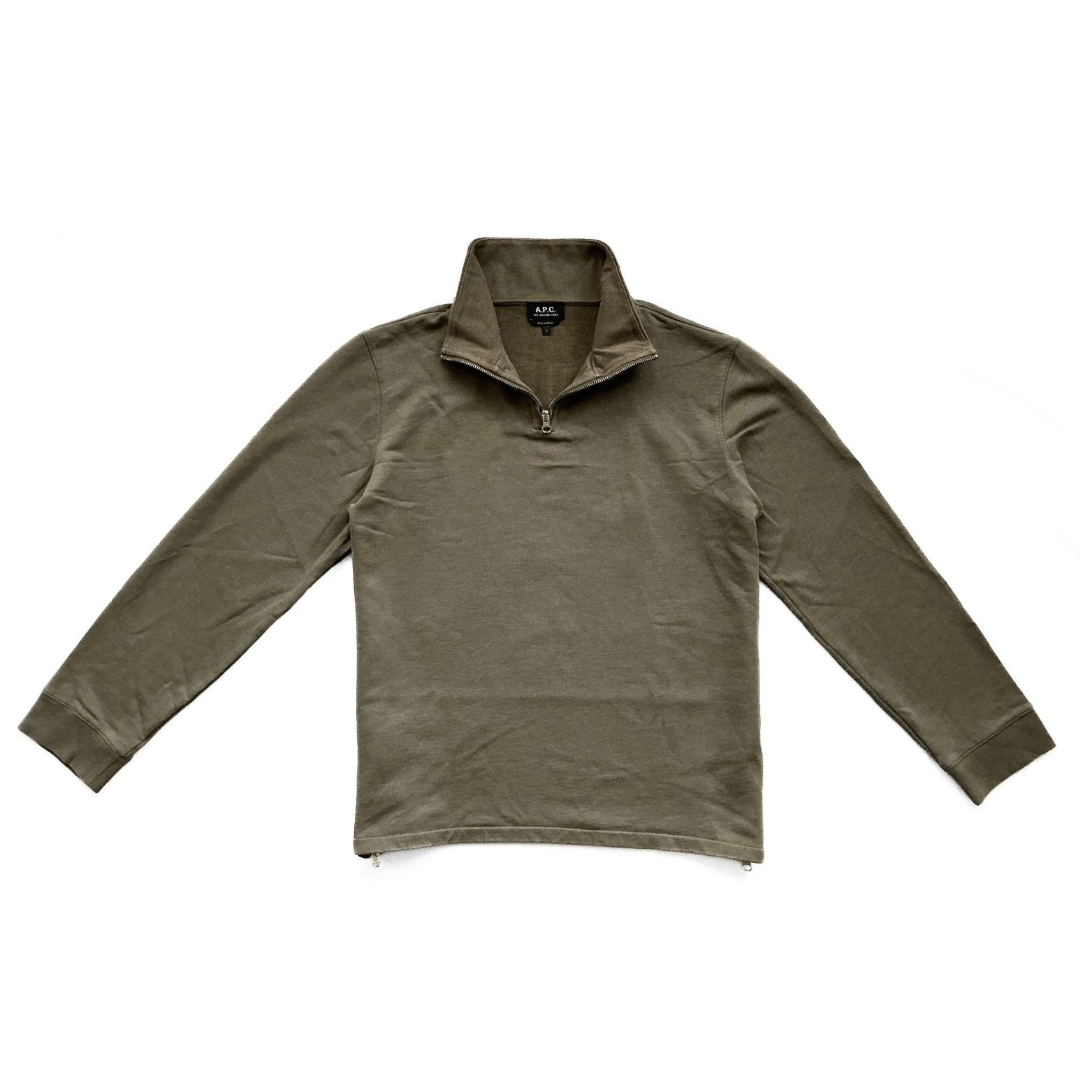A.P.C. A.P.C. Half Zip Sweatshirt Size US L / EU 52-54 / 3 - 1 Thumbnail