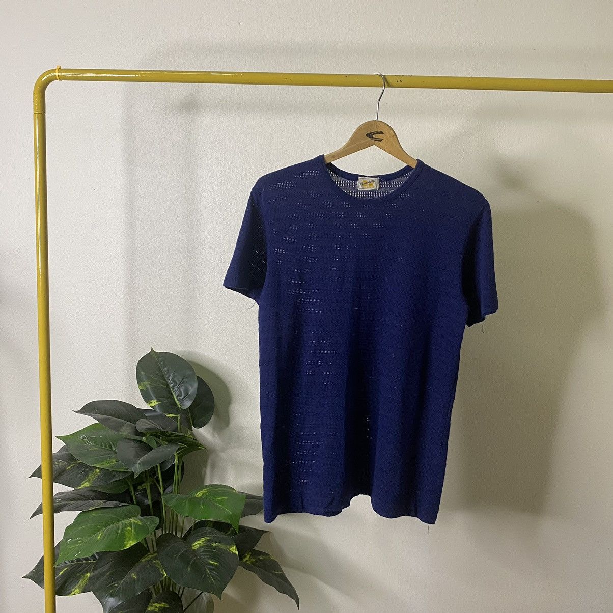 Russell Athletic Vintage 1990s Russell Athletic x Mizuno Navy Blank Tee Size US M / EU 48-50 / 2 - 1 Thumbnail