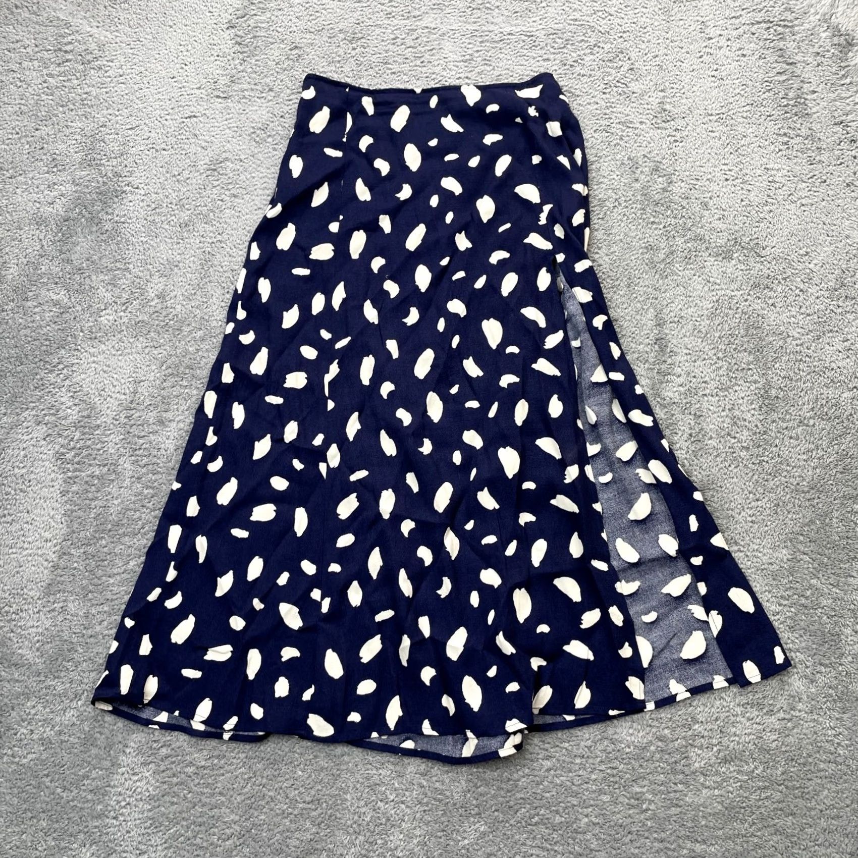 Reformation Reformation Skirt Womens 2P Petite Blue Zoe Side Slit Midi Zip Size 26" / US 2 / IT 38 - 2 Thumbnail