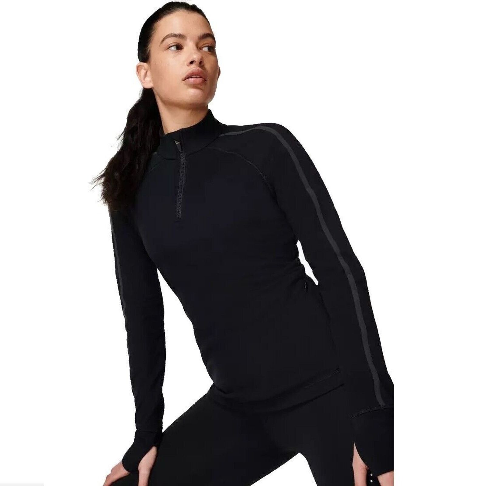 Sweatty Betty Women Black Activewear Running Top Size M