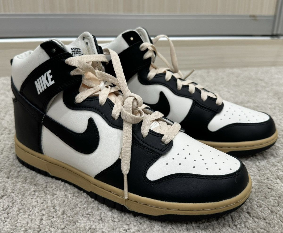 image of Jordan Nike Bind VTG Style Nike Dunk High Se W “Panda” Shoes in Black/White, Men's (Size 8)