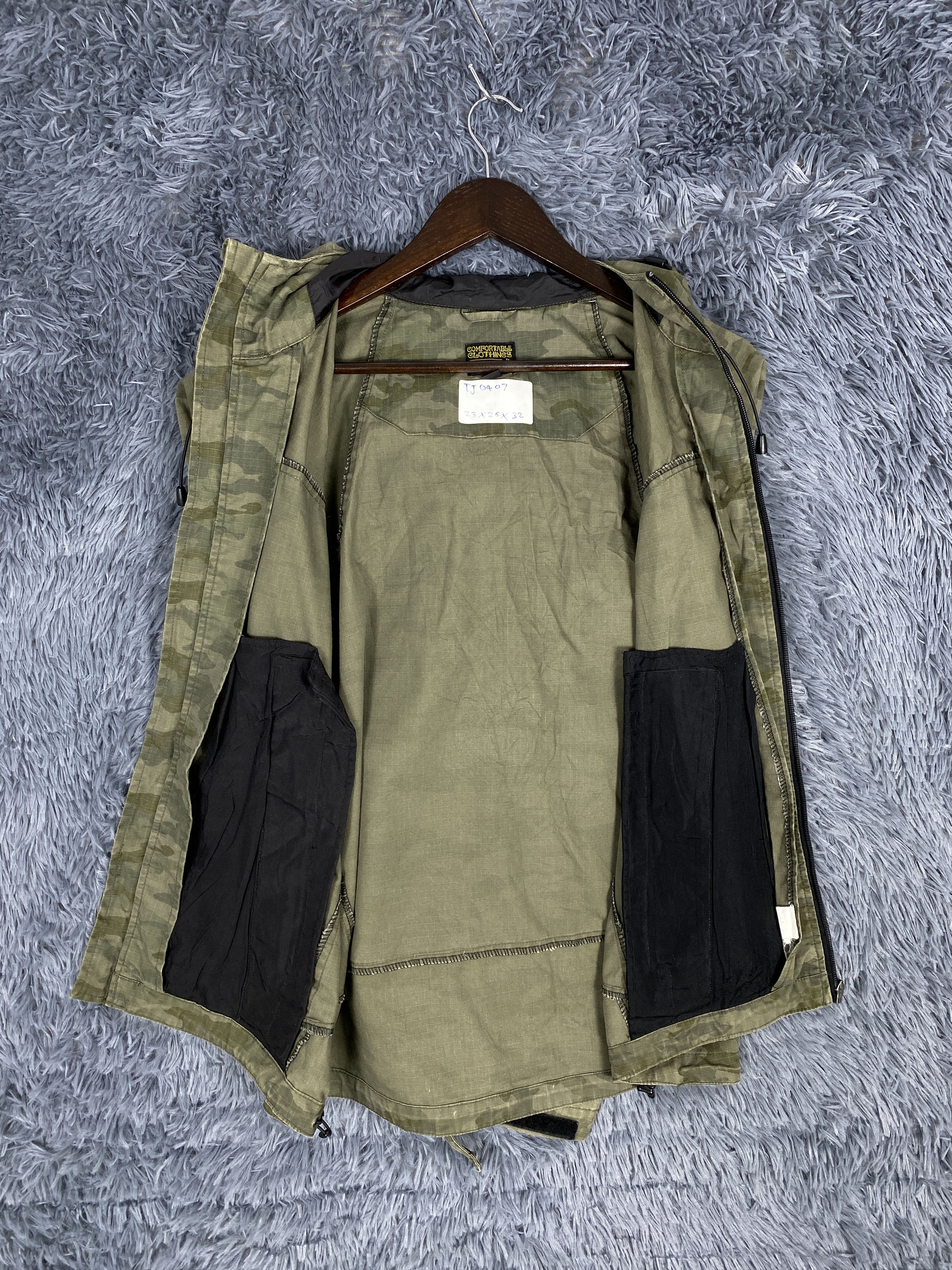 Vintage Vintage Military Camo Hoodie Zip Up Plain Canvas Jacket Size US S / EU 44-46 / 1 - 6 Thumbnail