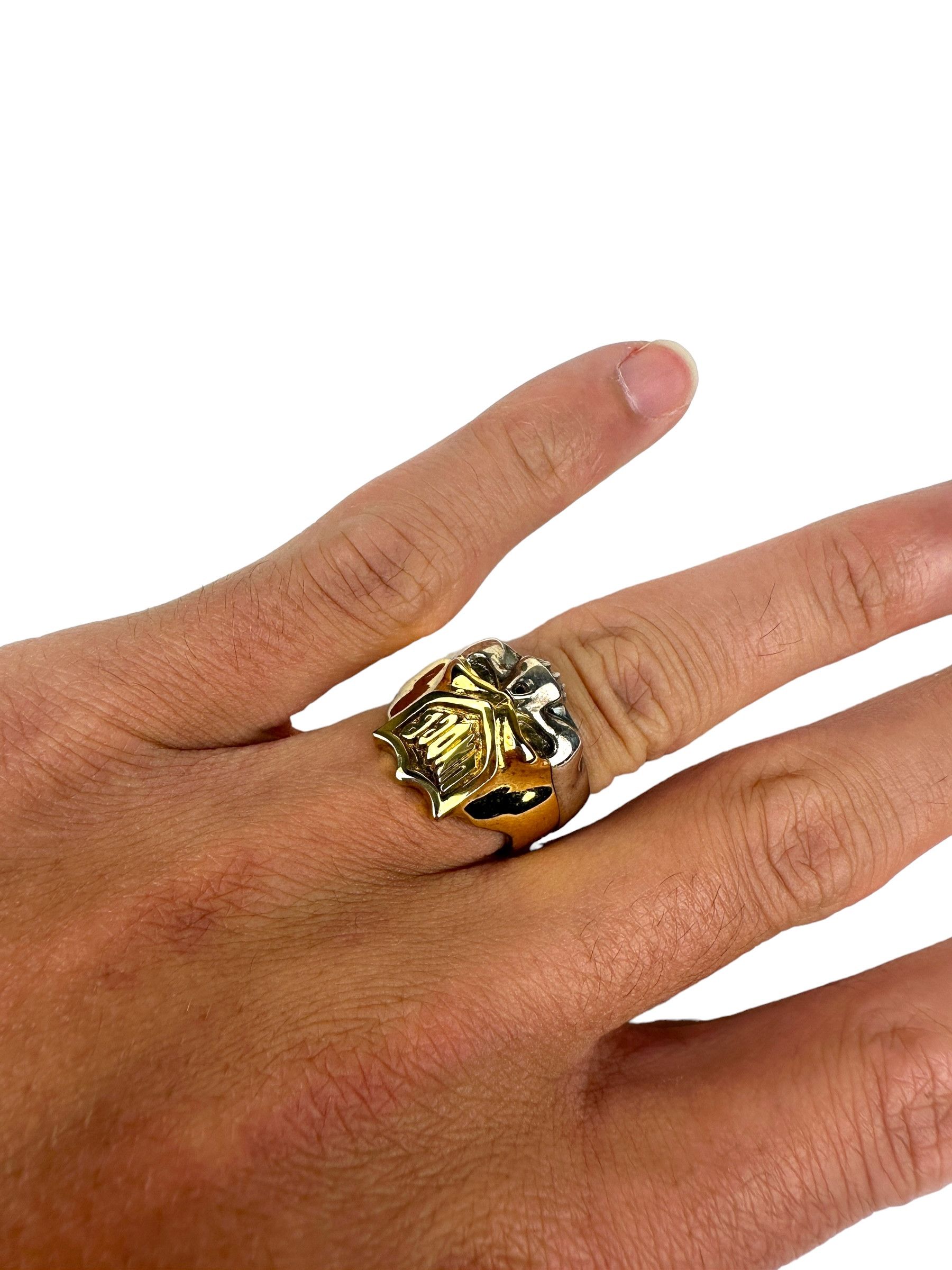 Undercover Undercover Gold and Silver Skull Ring Size ONE SIZE - 6 Thumbnail