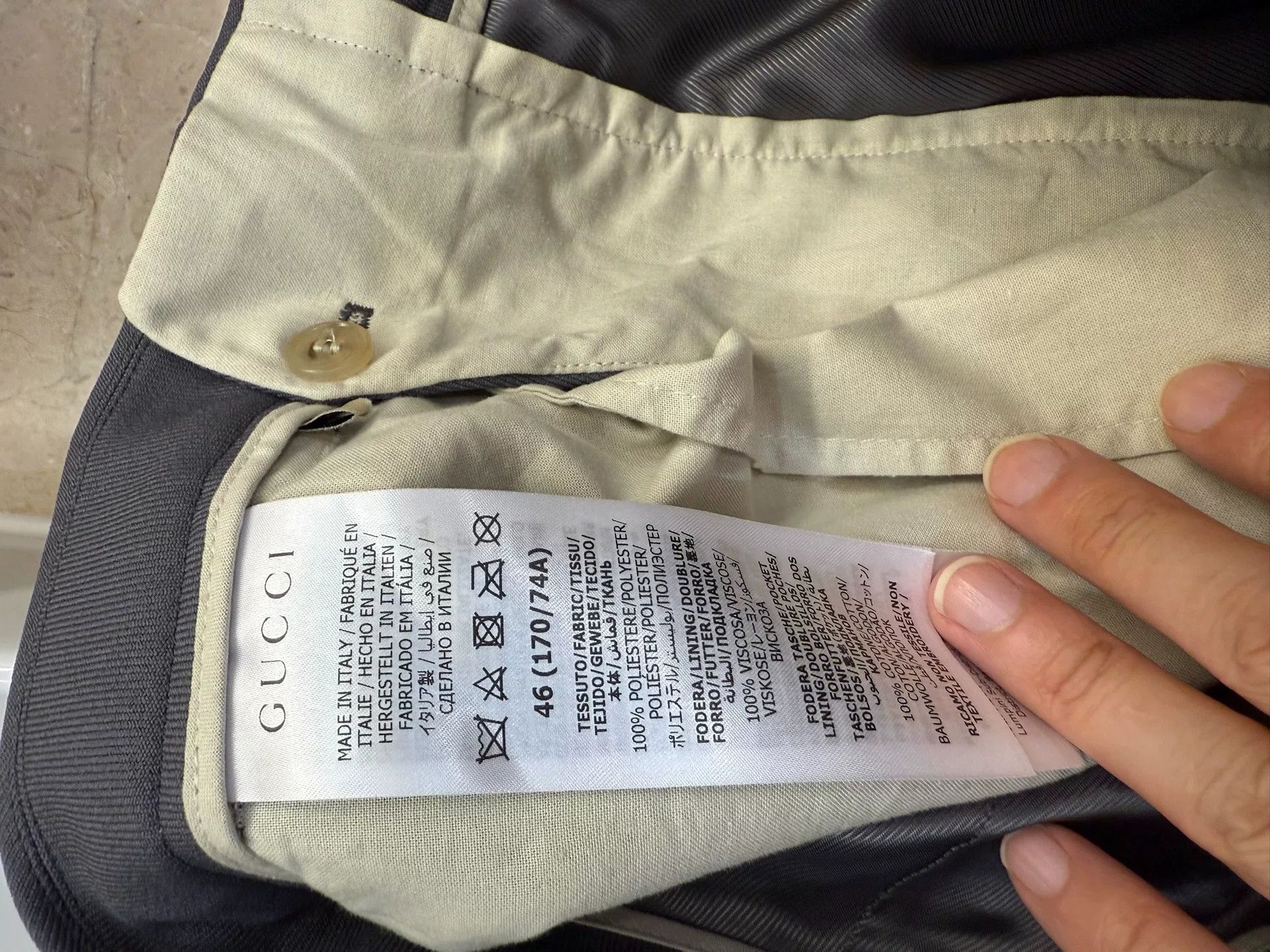 Gucci Gucci Gray High-Waist Wide-Leg Trousers Size US 30 / EU 46 - 8 Thumbnail