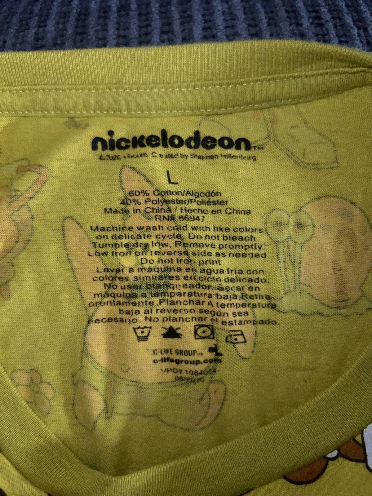 Nickelodeon Nickelodeon SpongeBob SquarePants All-Over Tee Size US L / EU 52-54 / 3 - 5 Thumbnail