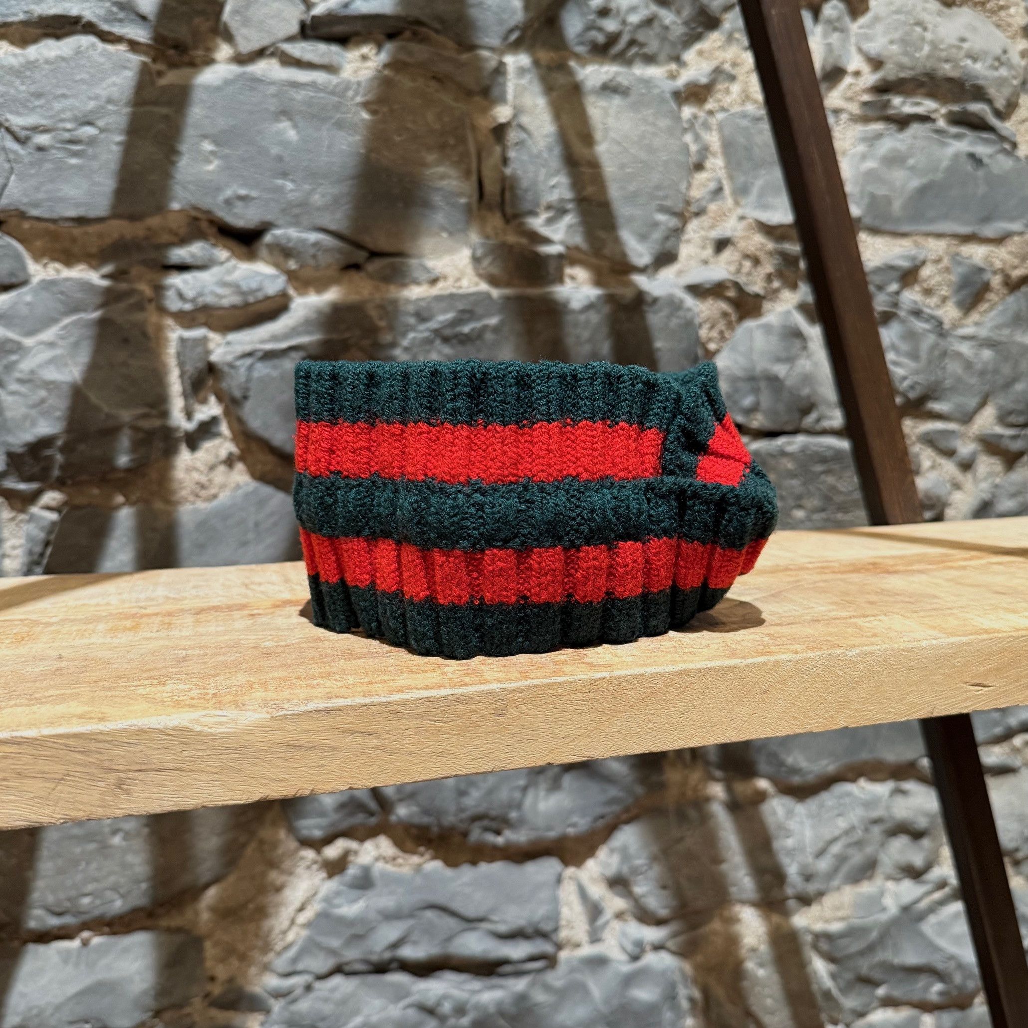 Gucci Gucci Green Red Web Knit Headband Size ONE SIZE - 4 Thumbnail